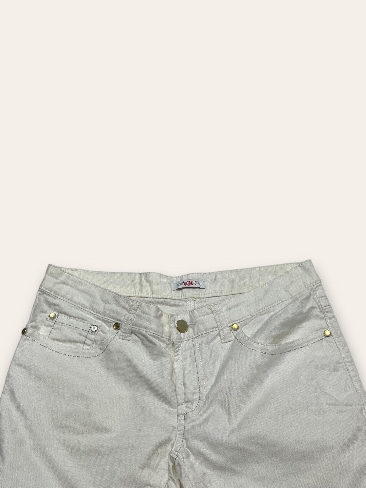 Versace Vintage VERSACE JEANS COUTURE White Denim Jeans Y2K Size US 30 / EU 46 - 5 Thumbnail