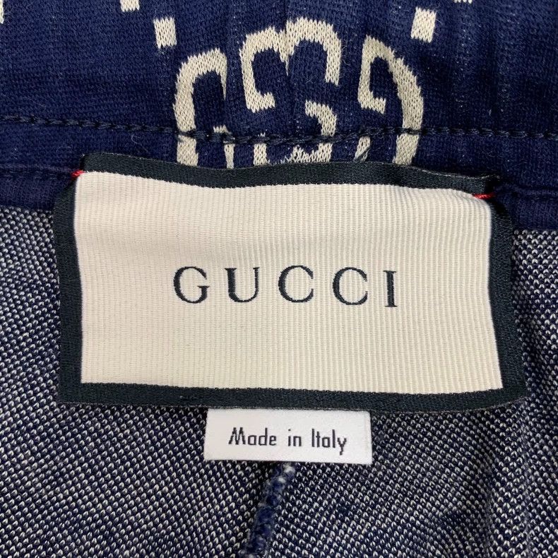 Gucci Gucci SizeXS Dark blue side stripe logo jacquand full-print Size US 27 - 6 Thumbnail