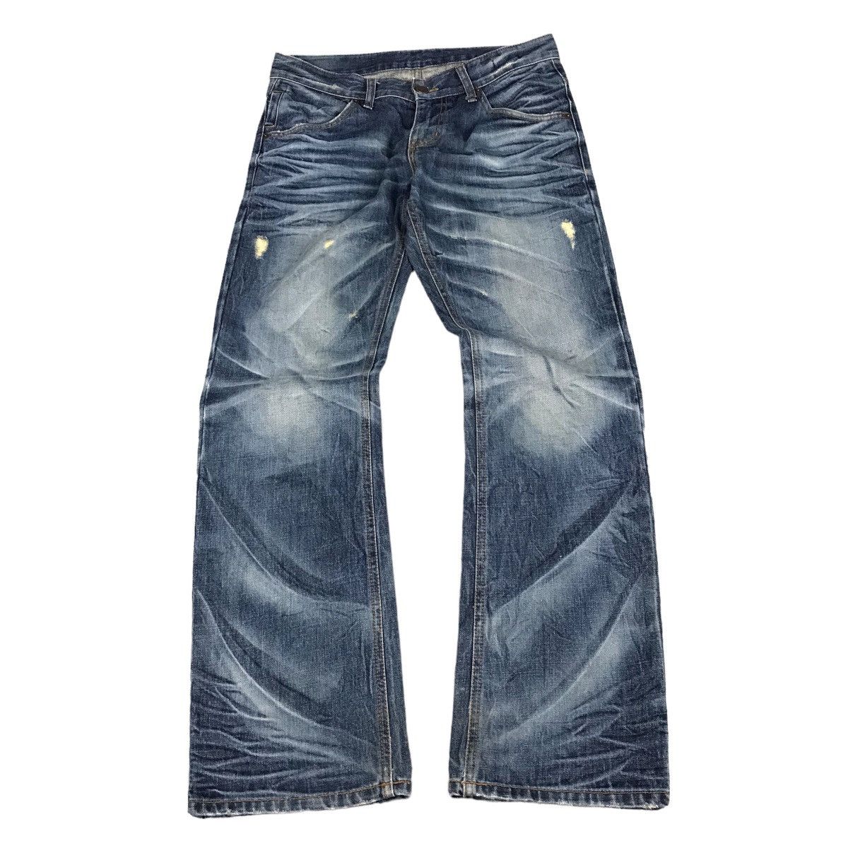 If Six Was Nine × Japanese Brand JAPAN STYLE IMPROVES BLUE DENIM PANTS Size US 32 / EU 48 - 1 Thumbnail