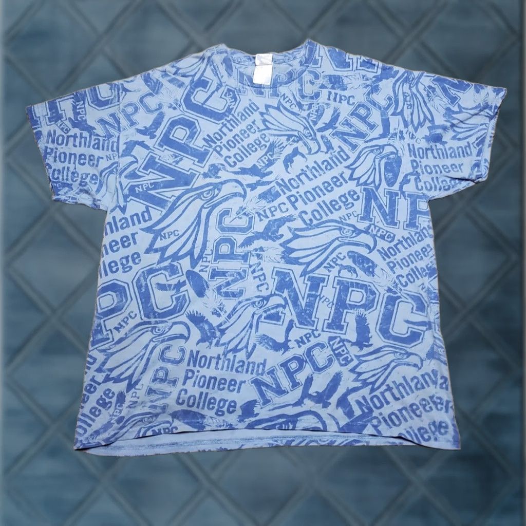 Gildan Gildan Northland Pioneer College T Shirt XL Mens Blue All Over Print Short Sleeve Shirt Ladies? Size US XL / EU 56 / 4 - 1 Thumbnail