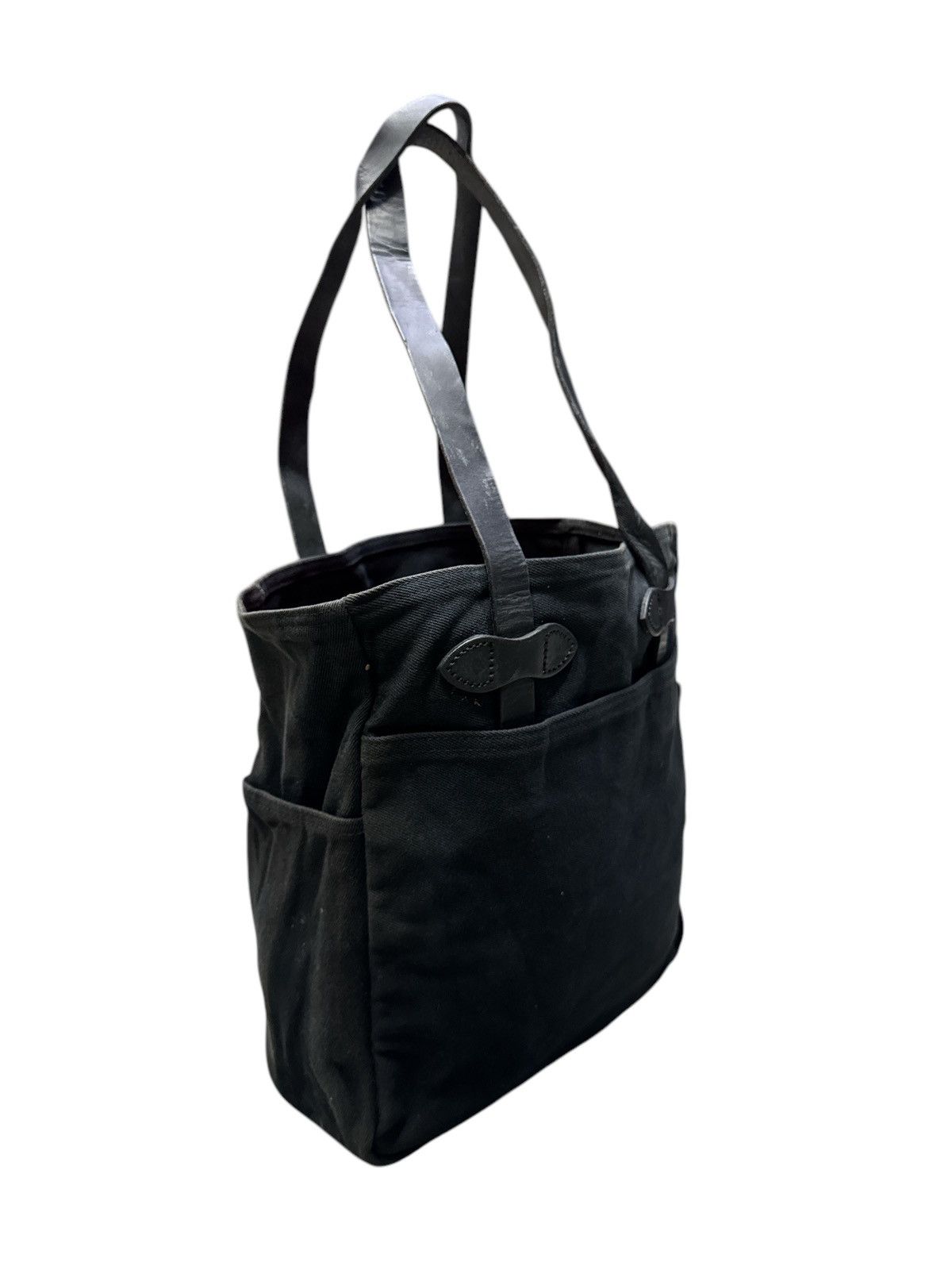 Filson VINTAGE FILSON RUGGED TWILL LEATHER STRAP TOTE BAG Size ONE SIZE - 4 Thumbnail