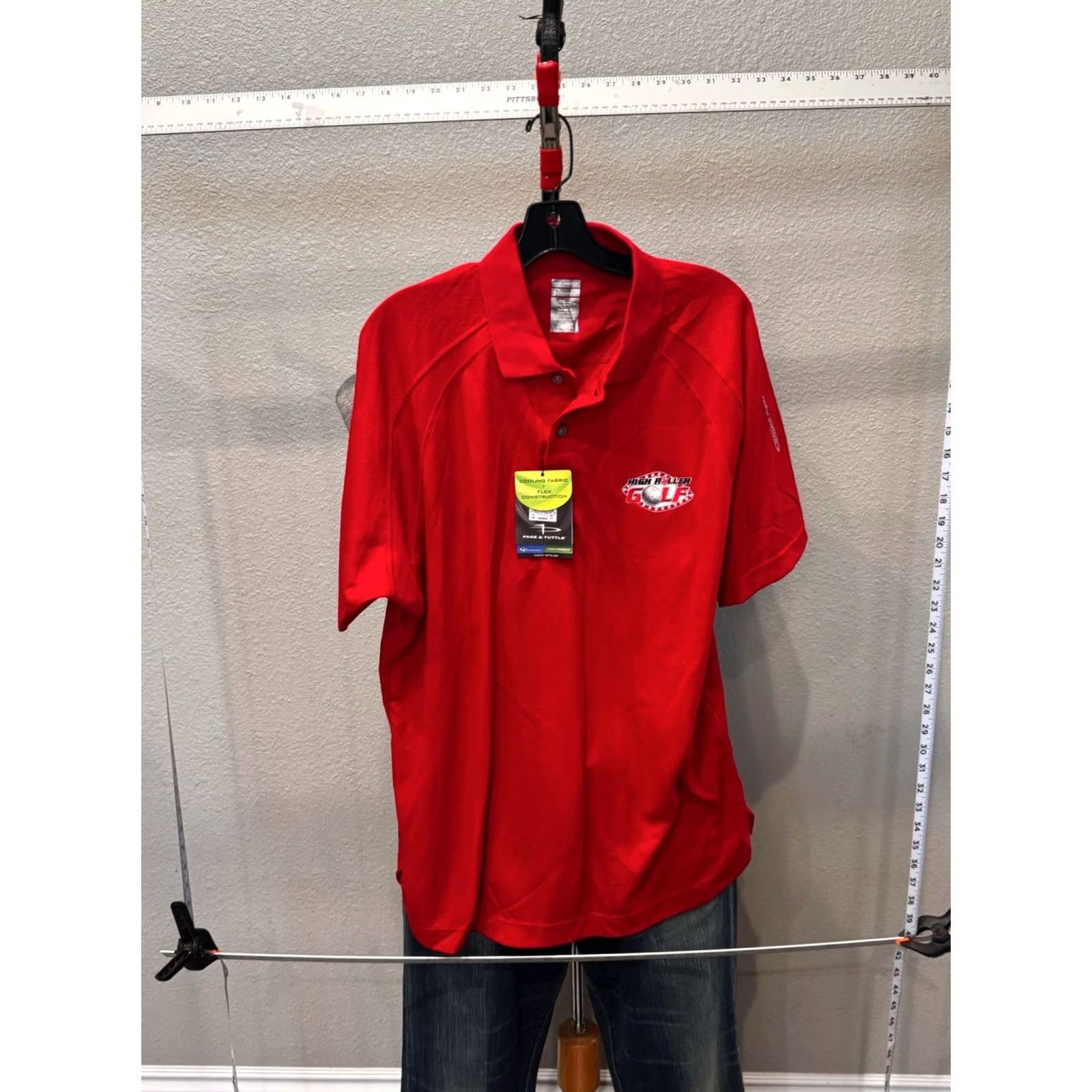 Vintage Nike Page & Tuttle High Roller Golf SHIRT - POLO SHORT SLEEVE, Large L, Black/Sharp, Men’s Polo Shirt Size US L / EU 52-54 / 3 - 3 Thumbnail