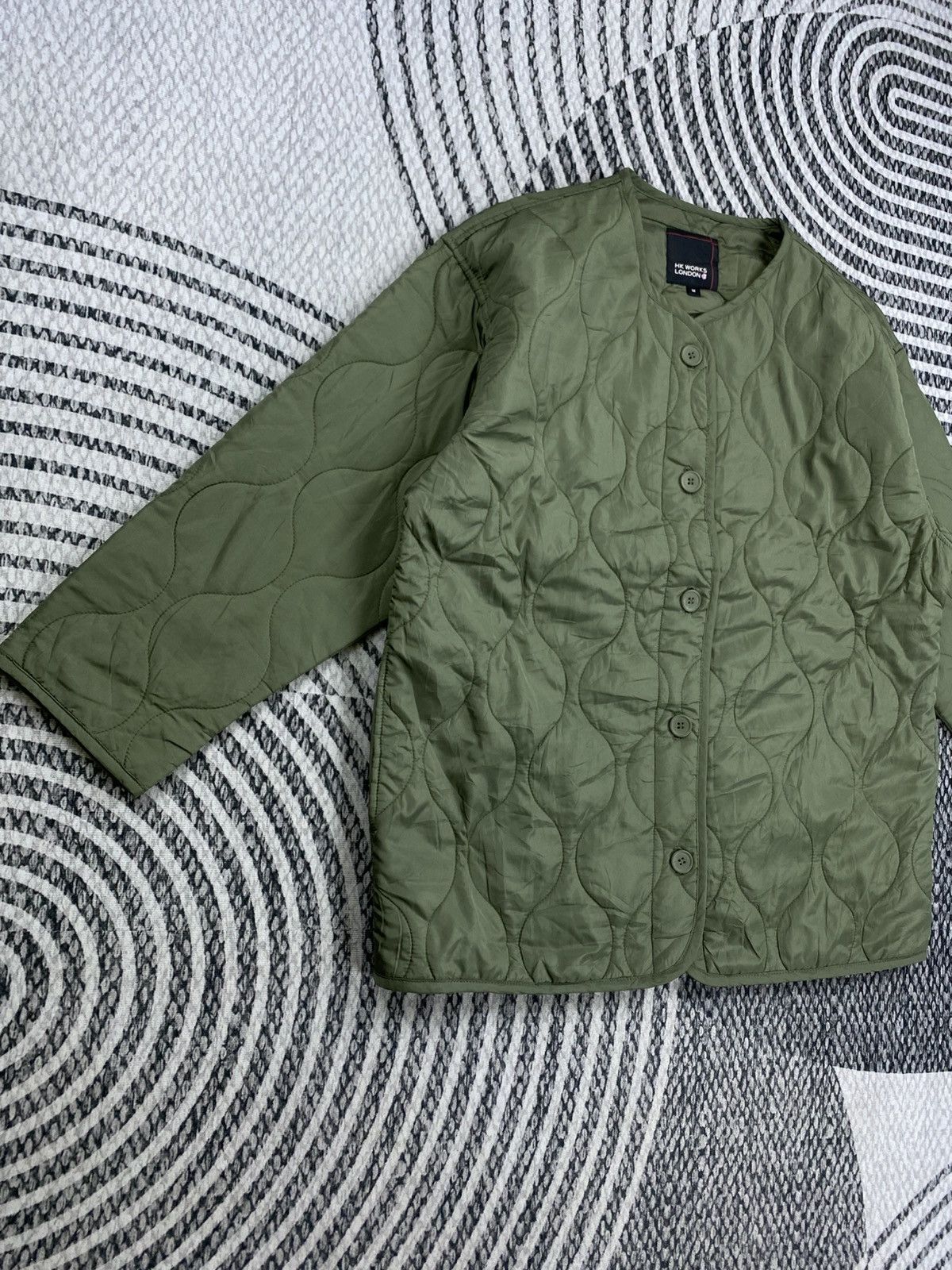 Japanese Brand Vintage HK Works London Quilted Liner Jacket Size US L / EU 52-54 / 3 - 3 Thumbnail