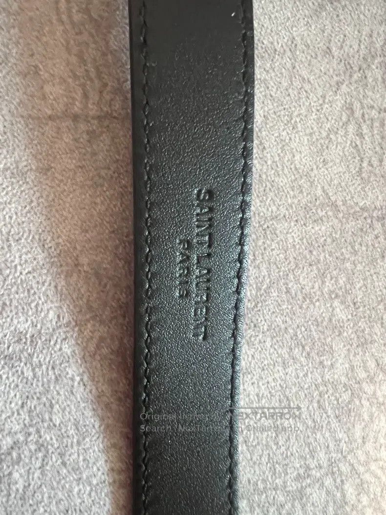 Saint Laurent Paris Saint Laurent Paris size 80 Square buckle black belt, belt Size ONE SIZE - 3 Thumbnail