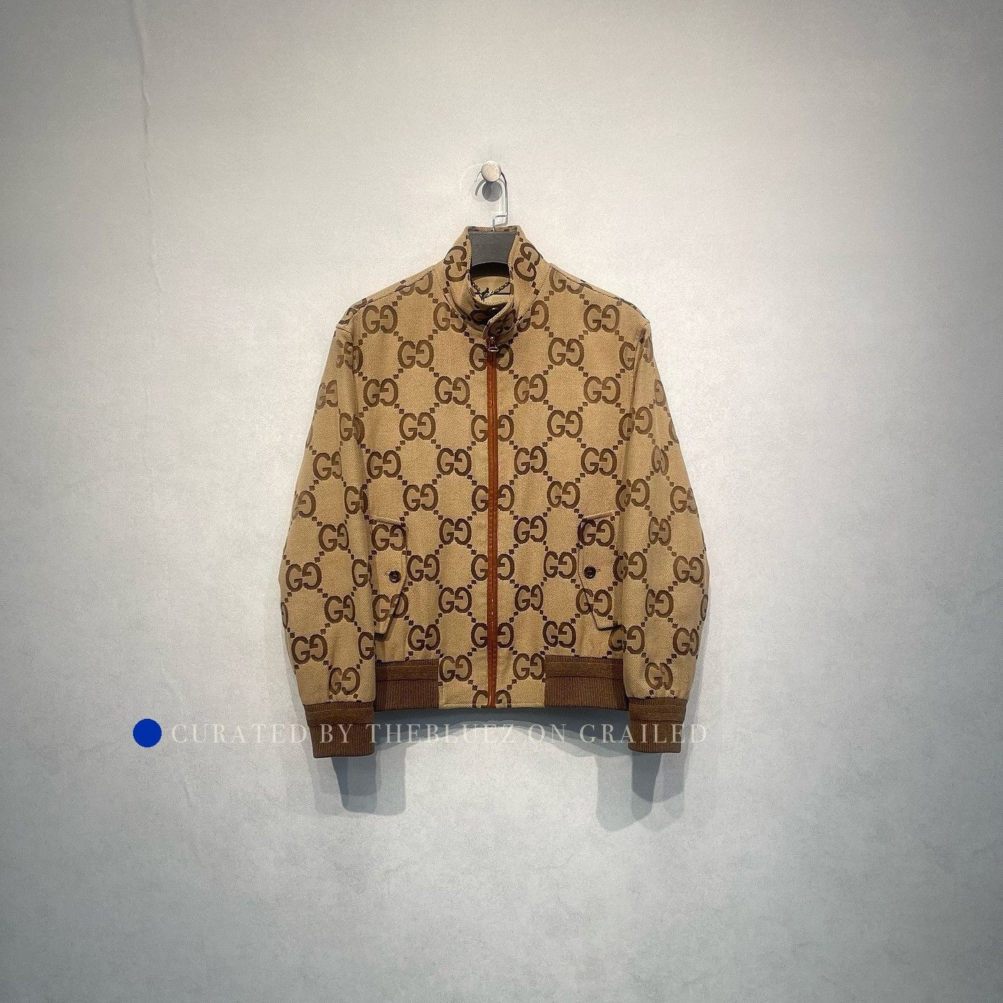 Gucci Vintage Canvas Bomber Jacket in Beige Size US S / EU 44-46 / 1 - 1 Thumbnail