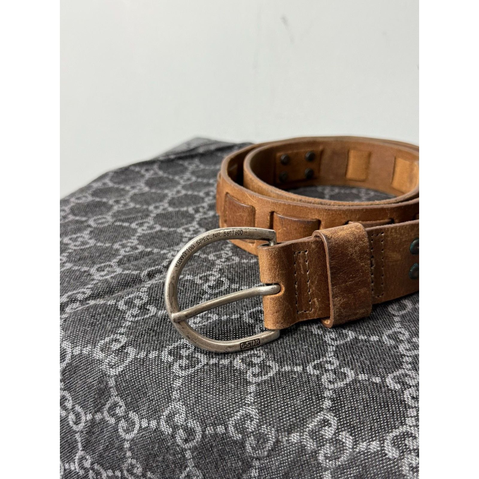 G-Star G Star Vintage Leather Belt Western Cowboy Texas Sendra Size ONE SIZE - 2 Thumbnail