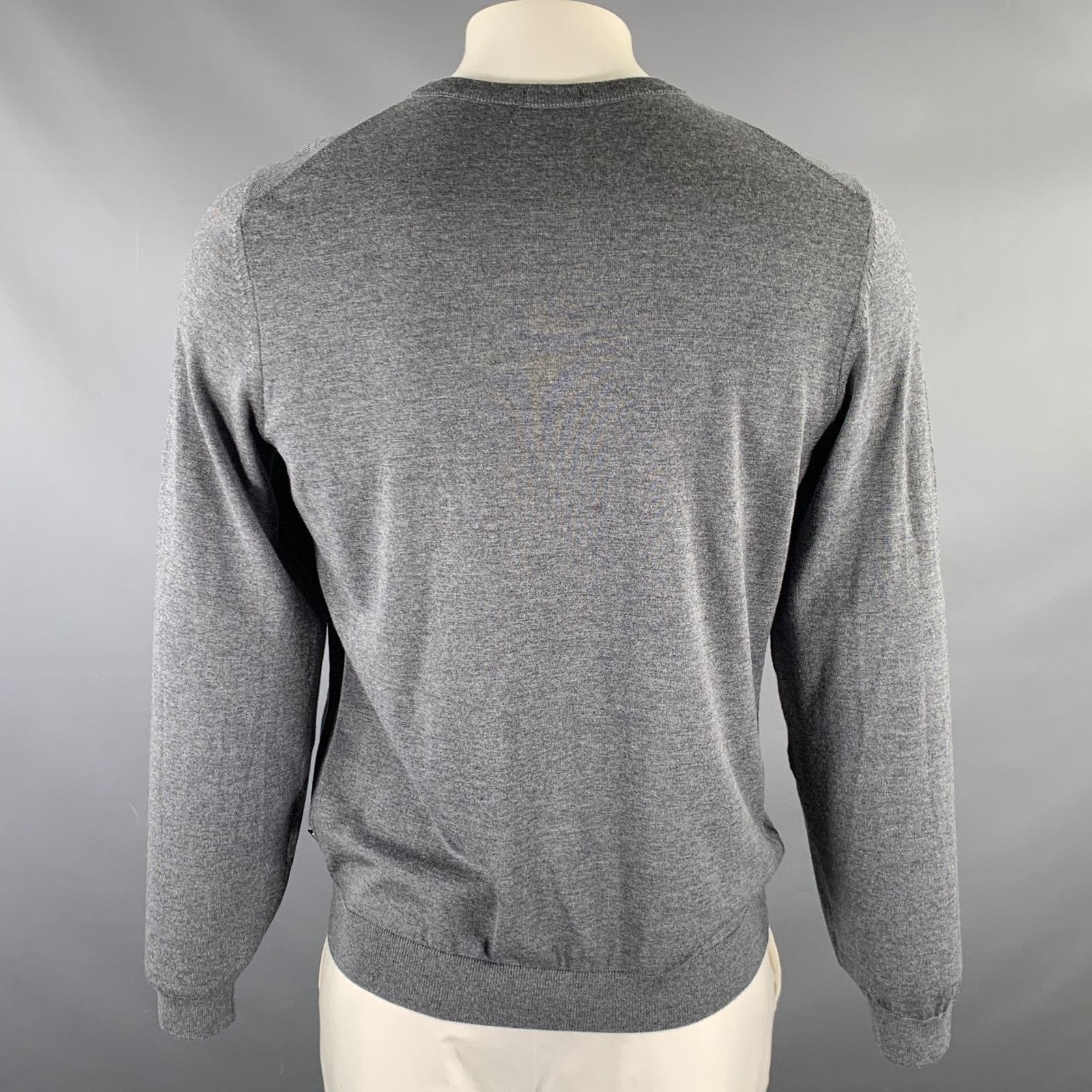 Hugo Boss HUGO BOSS Size XL Grey Knitted Wool Crew-Neck Pullover Size US XL / EU 56 / 4 - 3 Thumbnail