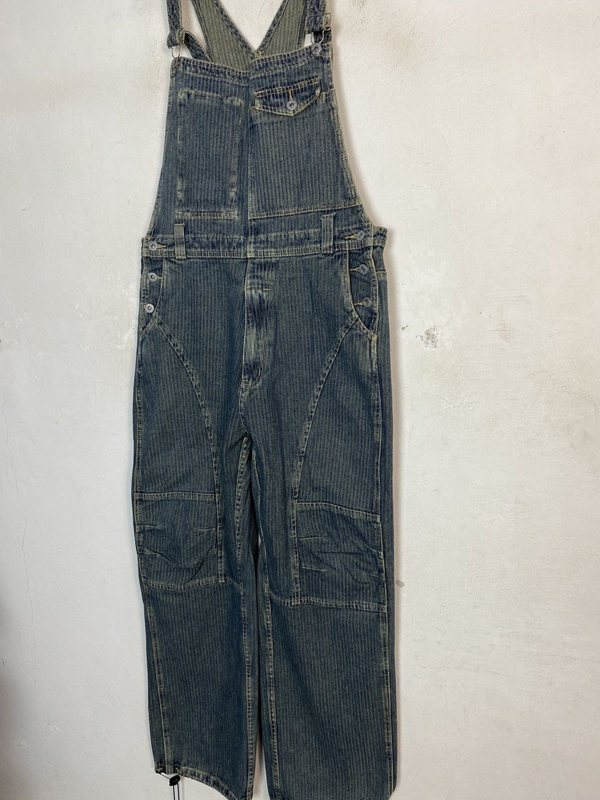 PPFM PPFM Bib Overall Striped Twill Double Knee Denim Size 34 Size US 34 / EU 50 - 4 Thumbnail