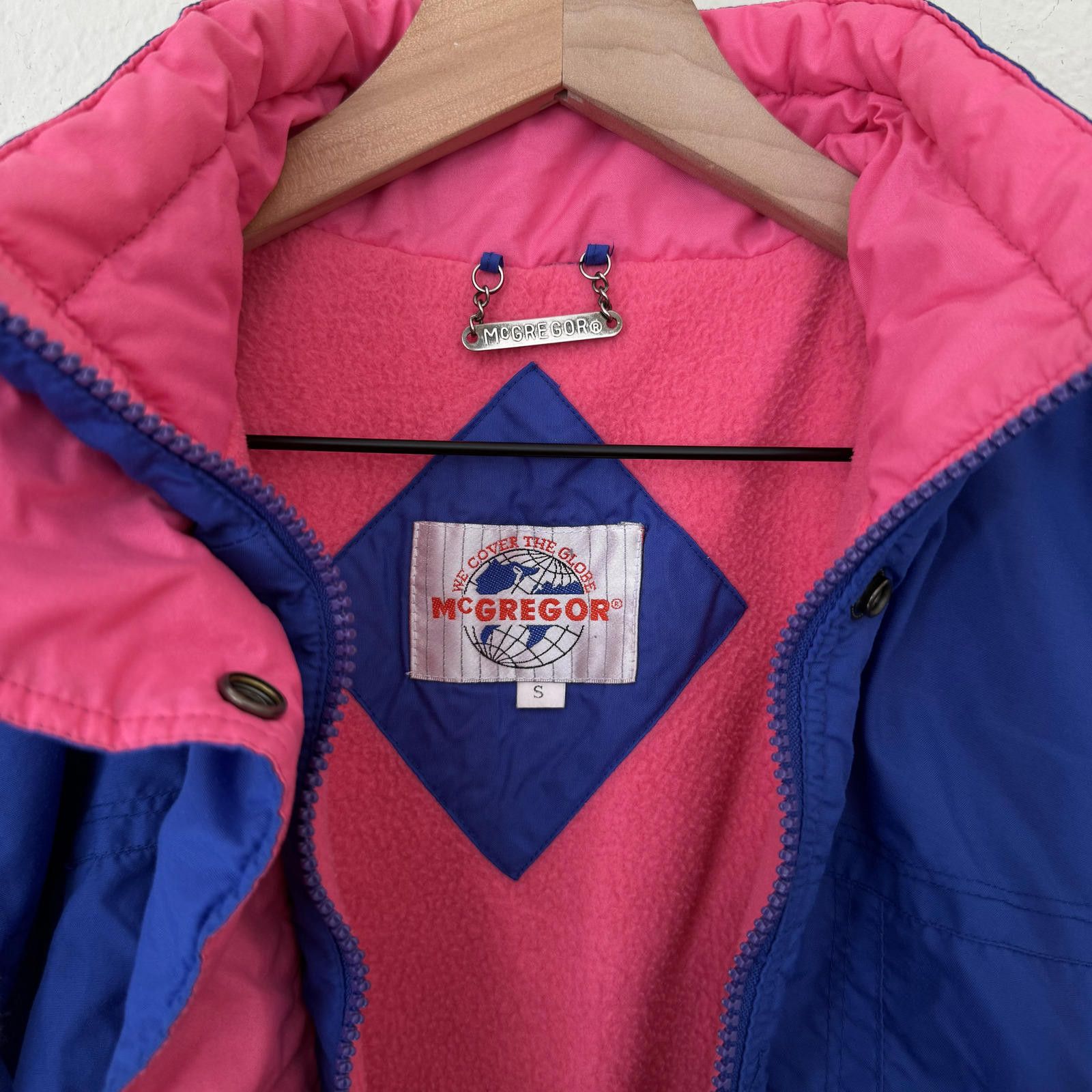 McGregor McGregor Jacket Women's S Blue Pink VTG Zip Size S / US 4 / IT 40 - 4 Thumbnail