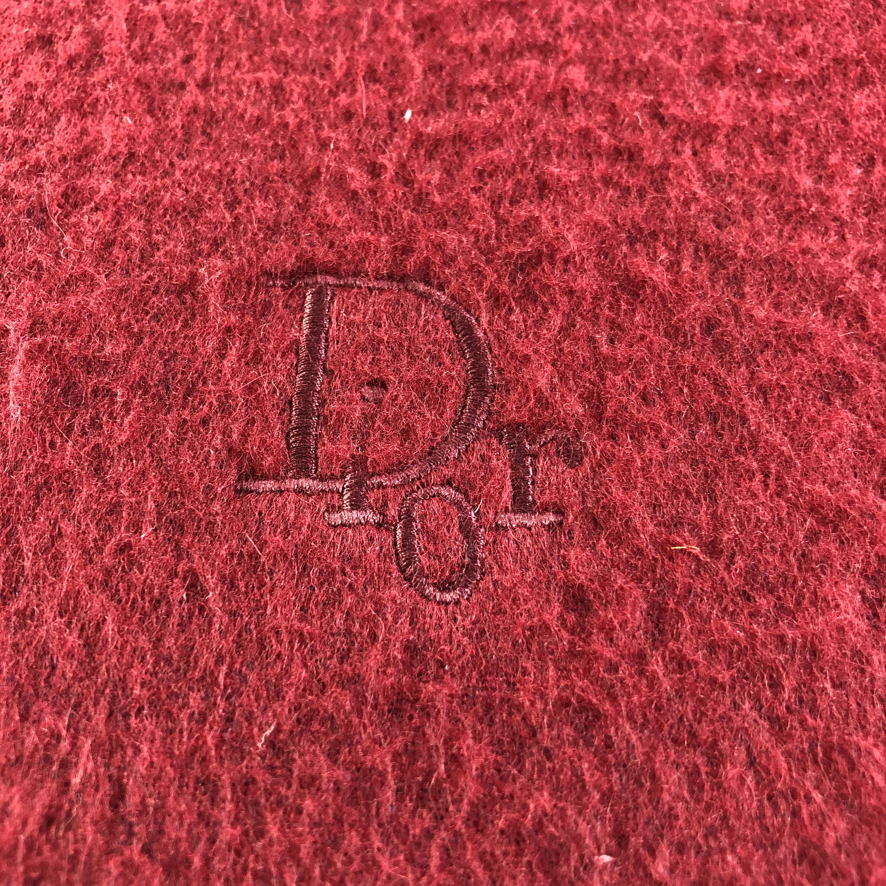 Christian Dior Monsieur Christian Dior Plain Cashmere Scarf Muffler V1604 Size ONE SIZE - 4 Thumbnail