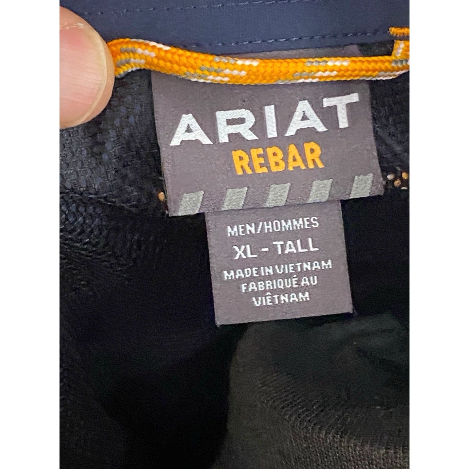 Ariat ARIAT REBAR Shirt Mens XLT Navy Blue Button Down Short Sleeve Shirt READ Size US XL / EU 56 / 4 - 7 Thumbnail