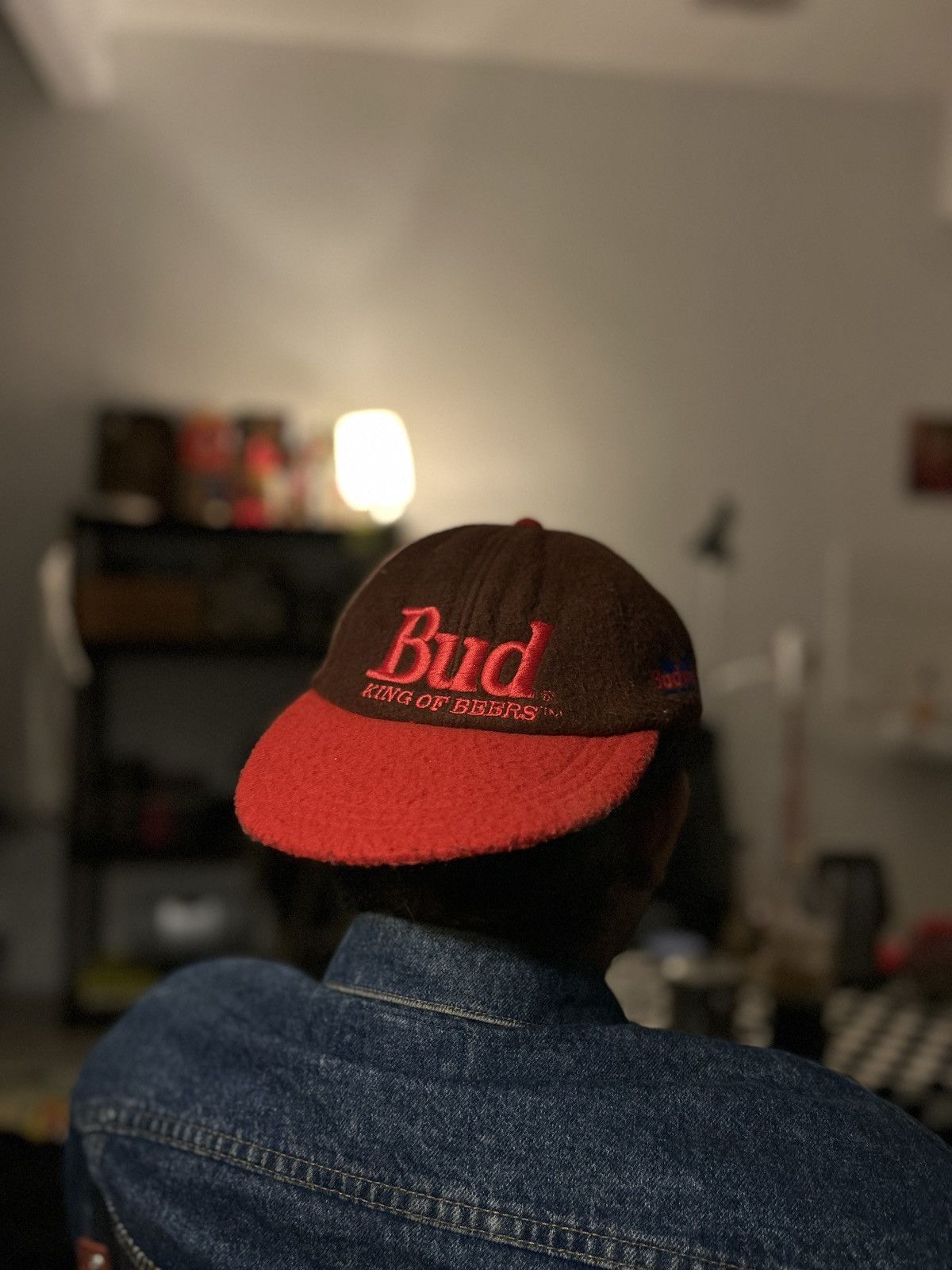 Budweiser × Vintage 1990s Budweiser Wool Cap Size ONE SIZE - 1 Thumbnail