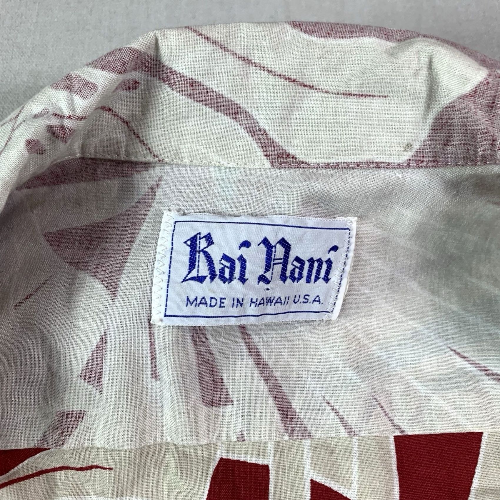 Vintage VINTAGE Rai Nani Hawaiian Shirt XL Red Floral Reverse Print Button-Up Mens XL Short Sleeve Cotton Blend Classic Size US XL / EU 56 / 4 - 3 Thumbnail