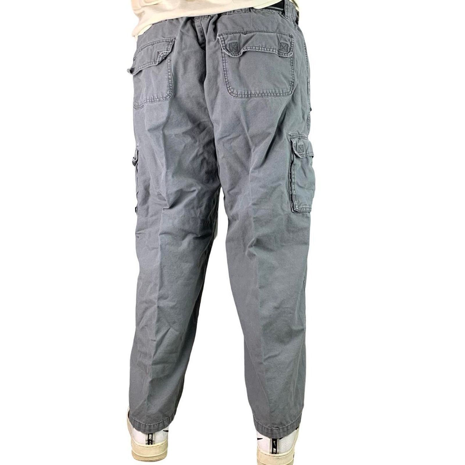 Vintage Vintage 90s Baggy Gray Cargo Pants Size US 42 / EU 58 - 3 Thumbnail