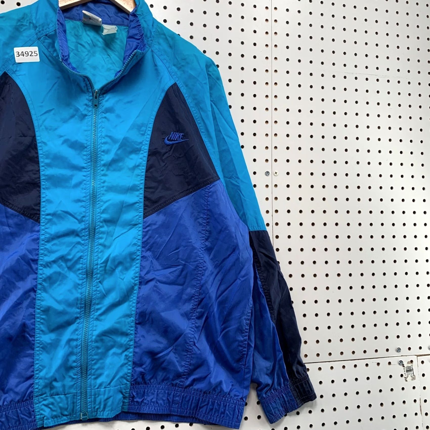 Nike VINTAGE 90s Nike Jacket Windbreaker Mens Large Blue Lightweight Full Zip Size US L / EU 52-54 / 3 - 4 Thumbnail