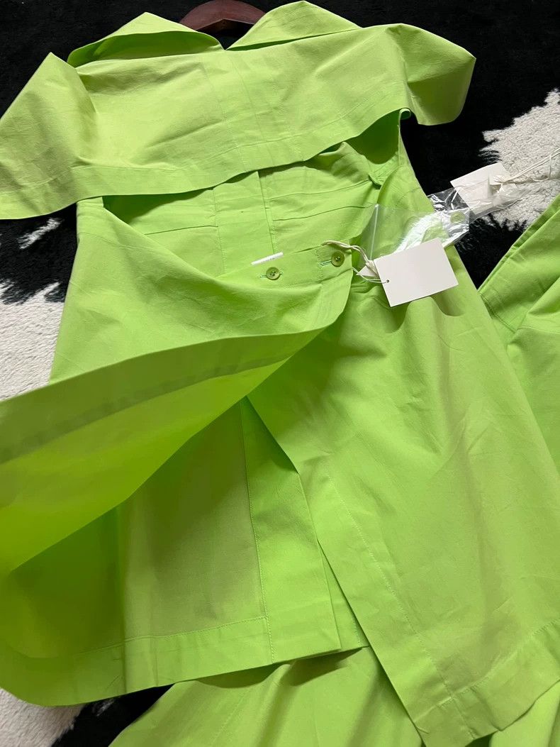 Issey Miyake Issey Miyake Fruit green short-sleeved shirt Size M / US 6-8 / IT 42-44 - 3 Thumbnail