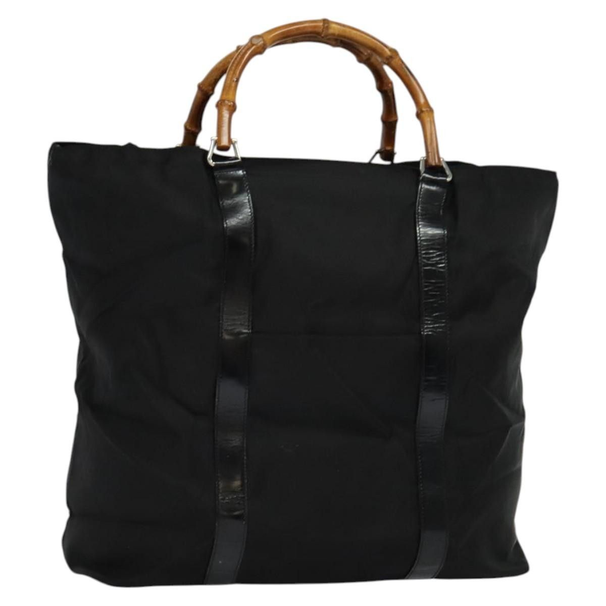 Gucci Gucci Vintage Bamboo Handle Tote Nylon Size ONE SIZE - 1 Thumbnail