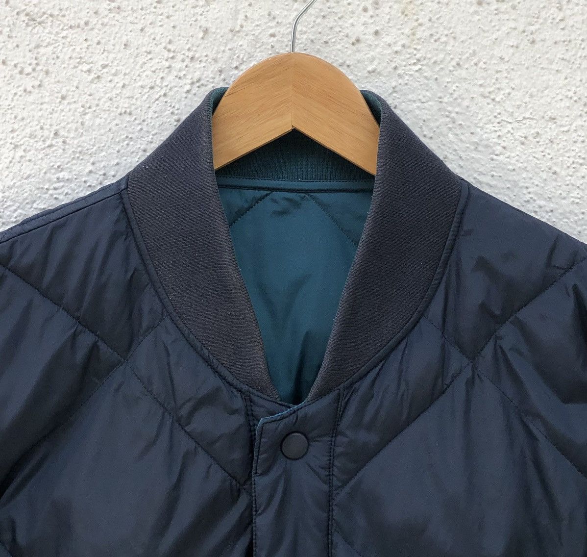 Lemaire × Uniqlo UNIQLO X LEMAIRE Mens Reversible Blue / Green Quilted Jacket Size US XL / EU 56 / 4 - 7 Thumbnail