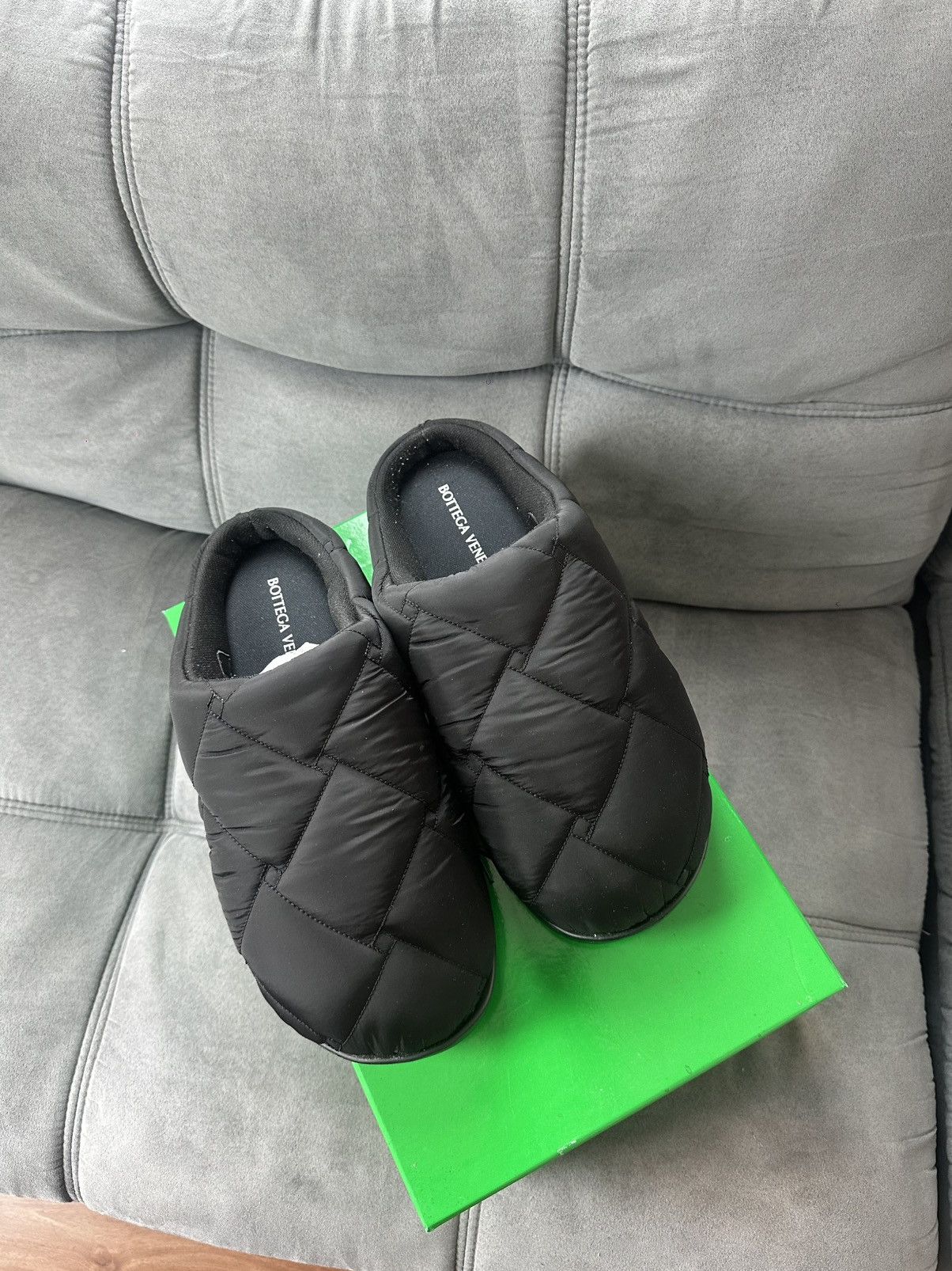 Bottega Veneta Bottega Veneta Black Snap Slip-On Loafers Size US 12 / EU 45 - 11 Thumbnail