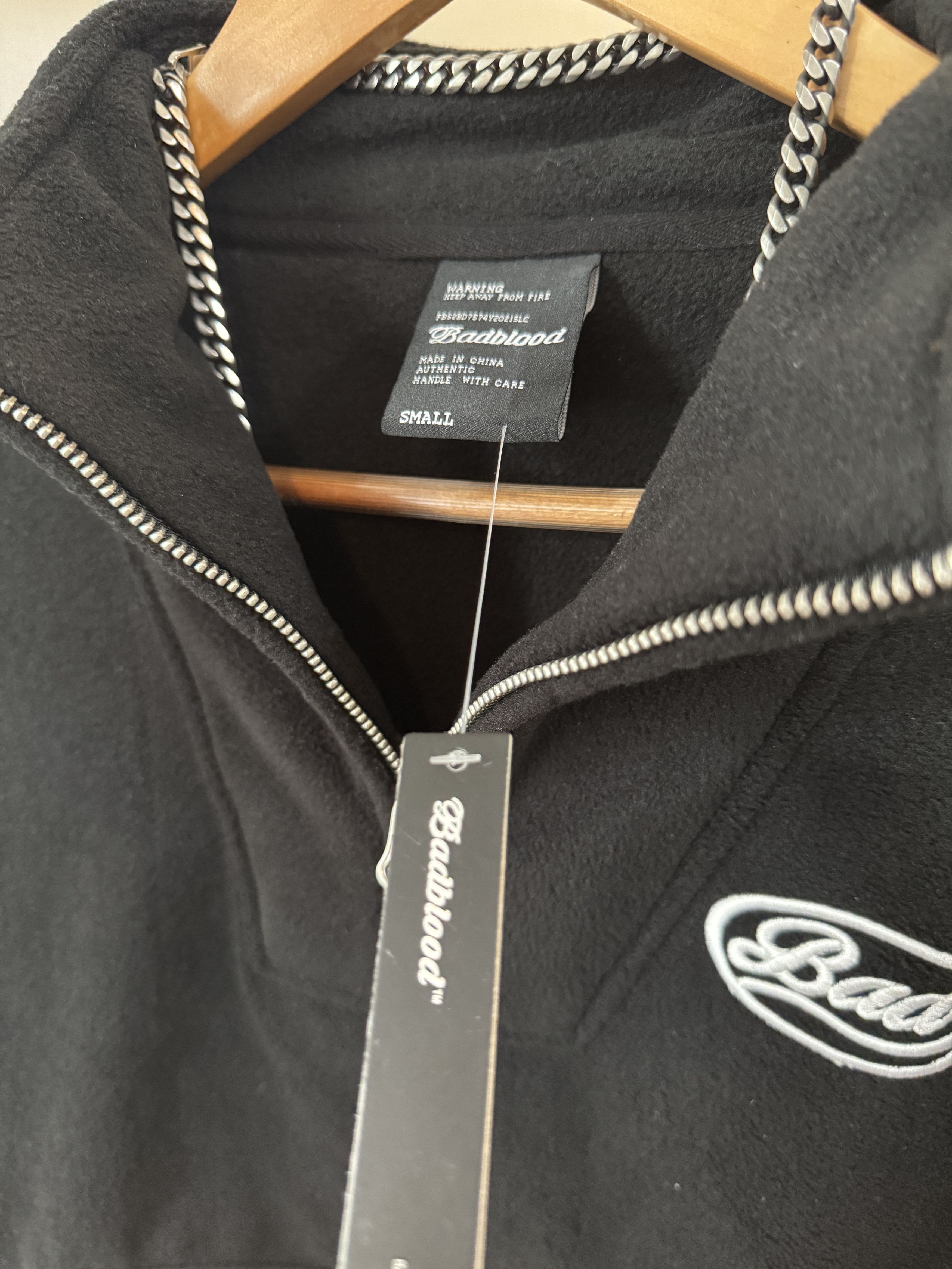 Vintage (S) "BAD" Quarter-zip Sweatshirt Size S / US 4 / IT 40 - 2 Thumbnail