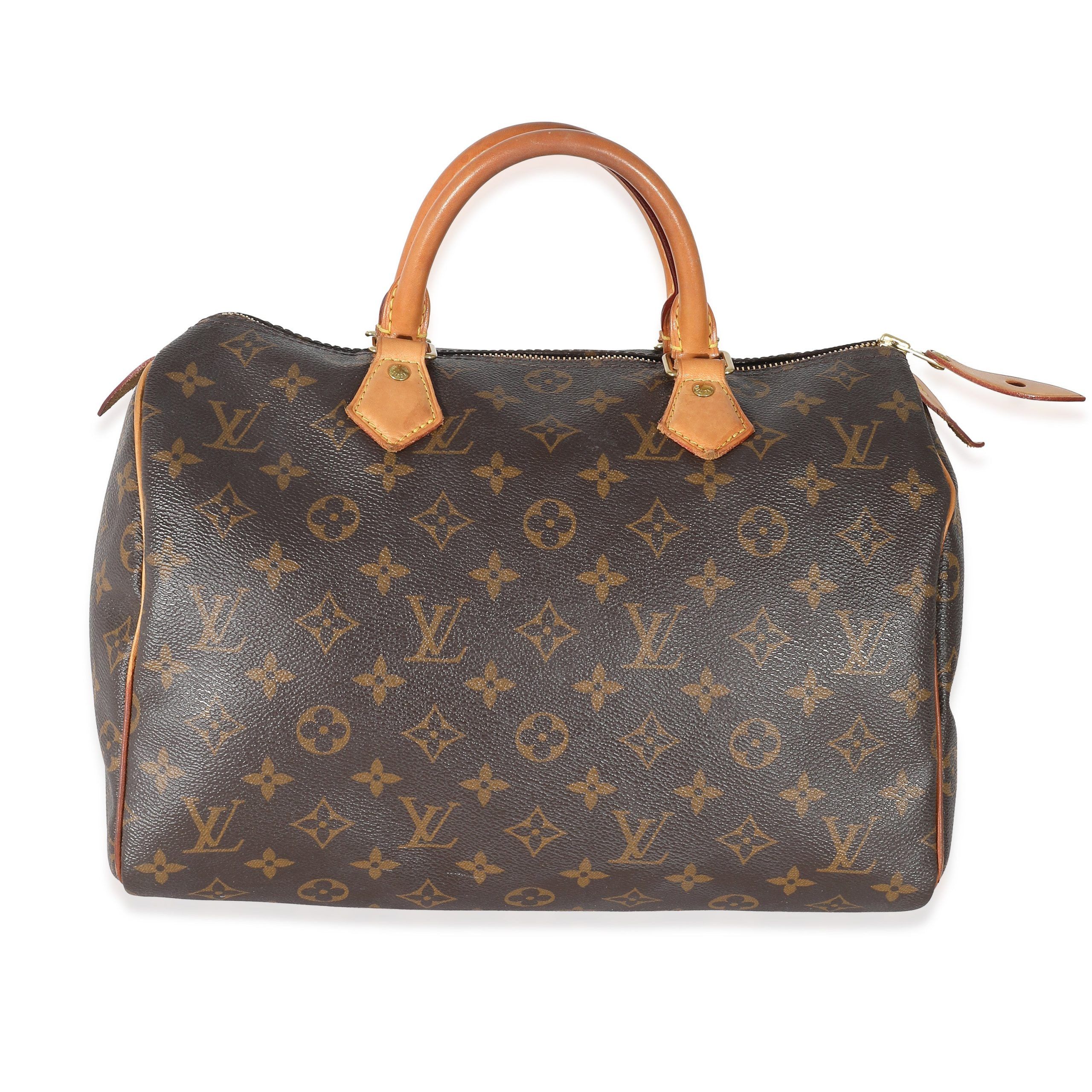 image of Louis Vuitton Monogram Canvas Speedy 30 in Brown, Women's