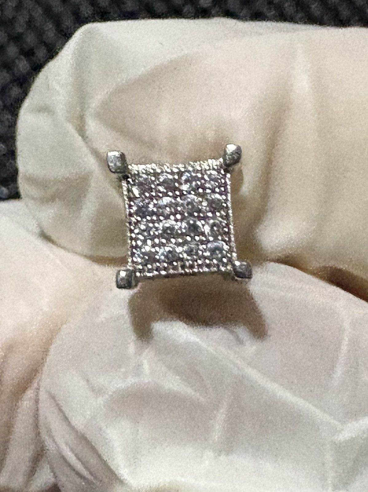 Other Mens 925 Silver Earrings With Lab Grown Moissanite Cluster Size ONE SIZE - 1 Thumbnail