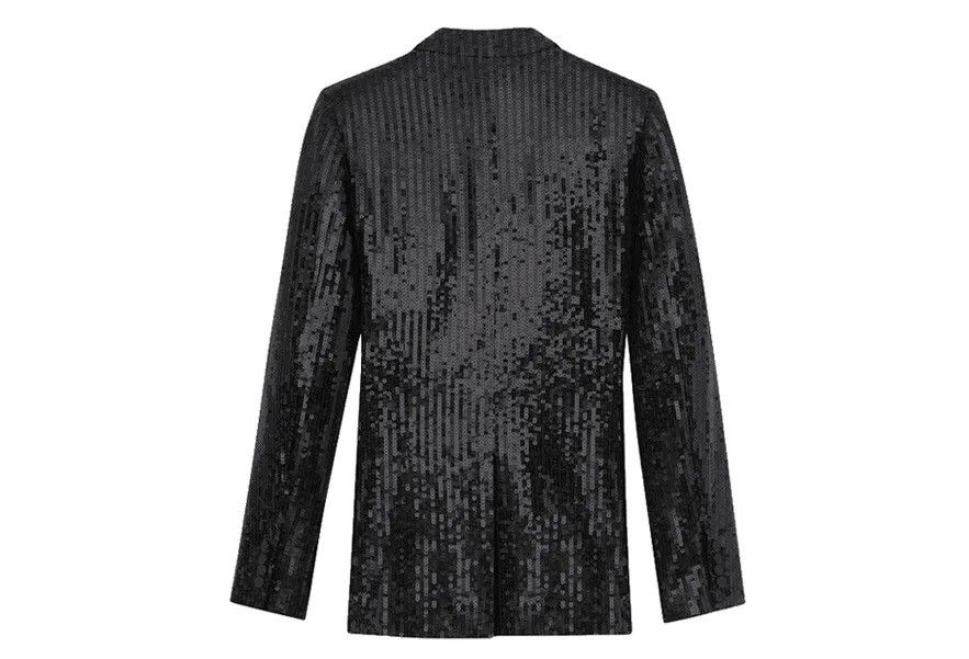 Hedi Slimane × Saint Laurent Paris SS13 - GRAIL - 10.000$ Daft Punk Sequined Le Smoking Blazer Size 44R - 12 Thumbnail