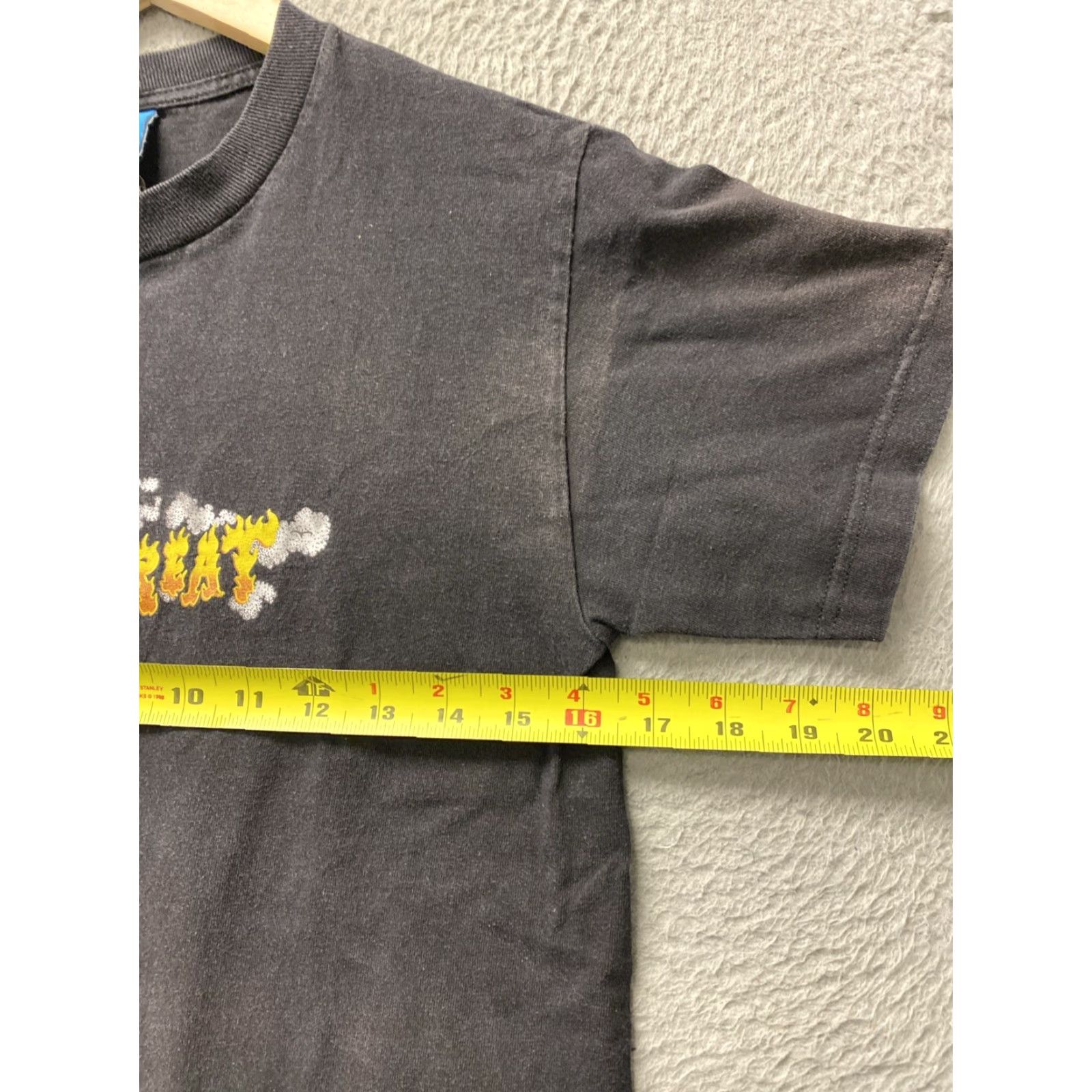 J Brand VINTAGE Teenage Brand Shirt Vulture Hazard "Feeling Great" T-Shirt Small S Mens Cotton Crew Short Sleeve Faded Black Logo 2000s Retro Vintage Size US S / EU 44-46 / 1 - 3 Thumbnail