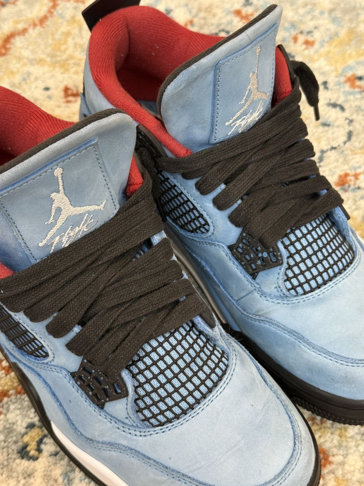 Jordan Brand × Travis Scott Travis Scott x Air Jordan 4 Blue Trainers HiTop high shoes Size US 8 / EU 41 - 5 Thumbnail