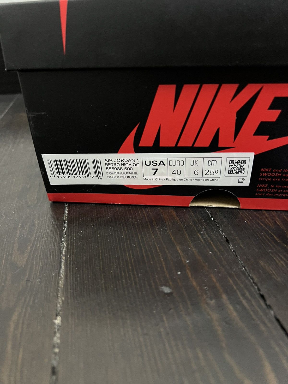 Jordan Brand Air jordan 1 High court purple Size US 7 / EU 40 - 8 Thumbnail