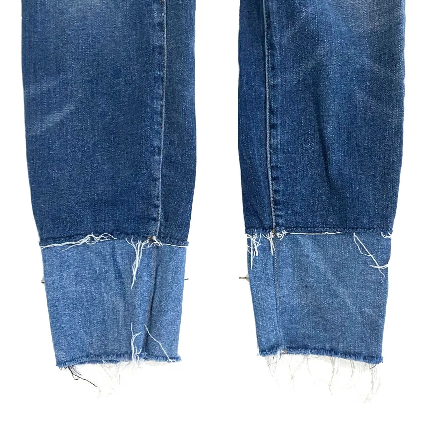Vintage Pilcro And The Letterpress Jeans High Rise Skinny Frayed Hem 2-Tone Denim 28 Woman Blue Jeans 28 Womens Skinny Denim 90s style? Size 28" / US 6 / IT 42 - 3 Thumbnail