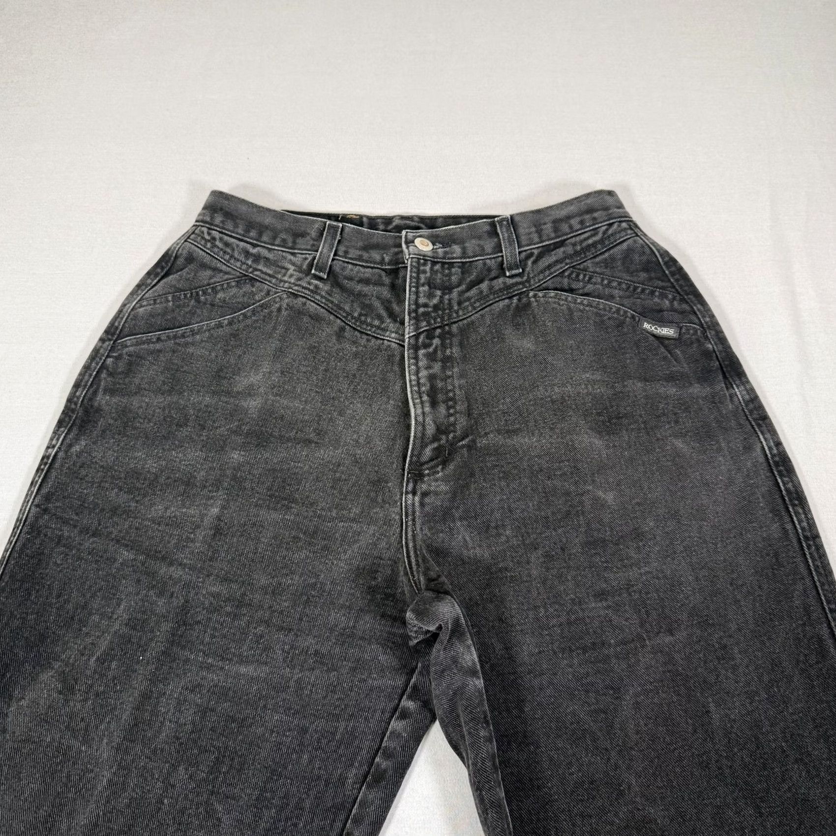 Vintage VINTAGE Rockies Denim Jeans Womens 15 Black Charcoal Wash 90s Western 30 Inseam Straight Jeans Mens? Womens Size 36" / US 14 / IT 50 - 2 Thumbnail