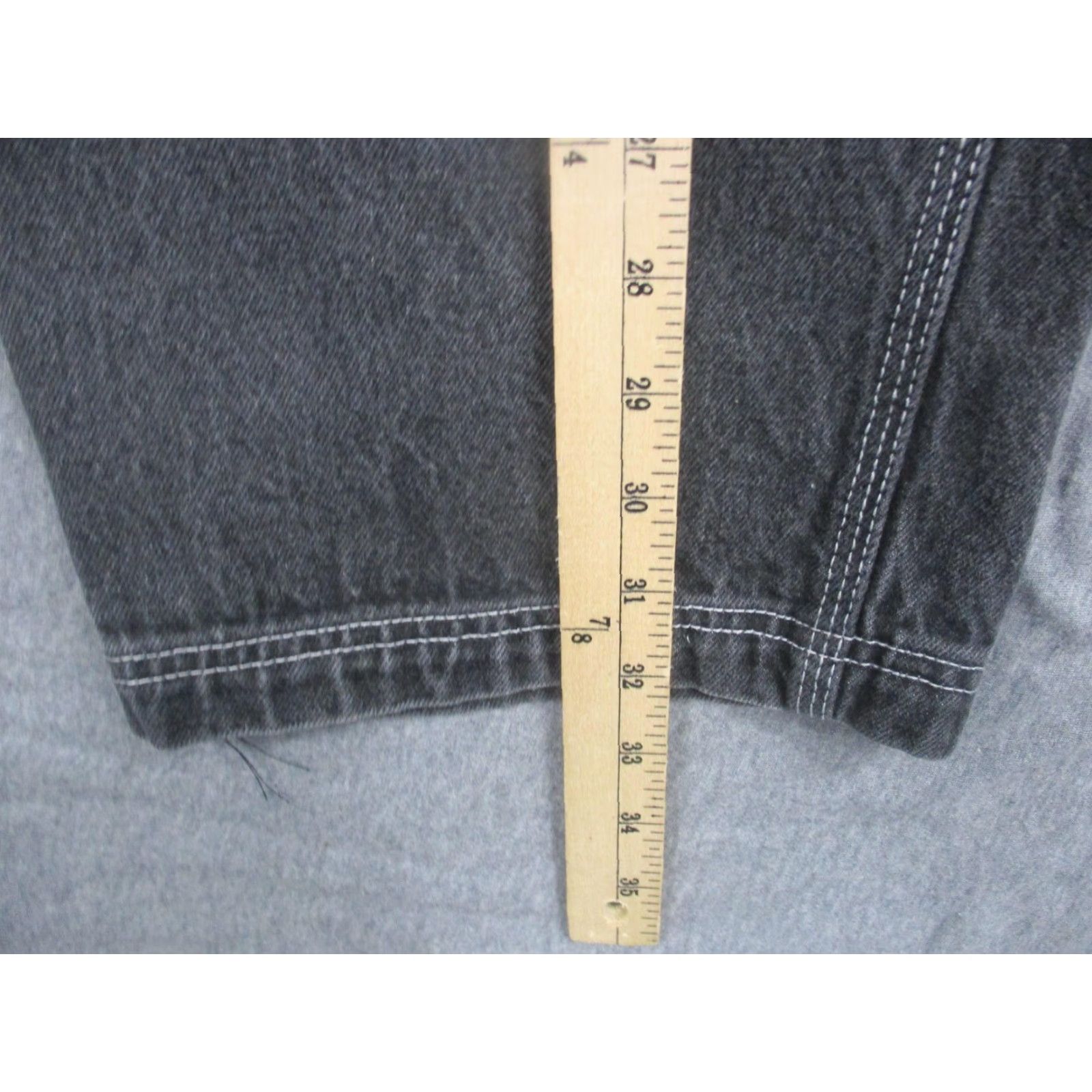 Denime Tuff Jeans Mens 34x34 Gray Carpenter Cargo Straight Leg 5 Pocket Denim Workwear Size US 34 / EU 50 - 5 Thumbnail