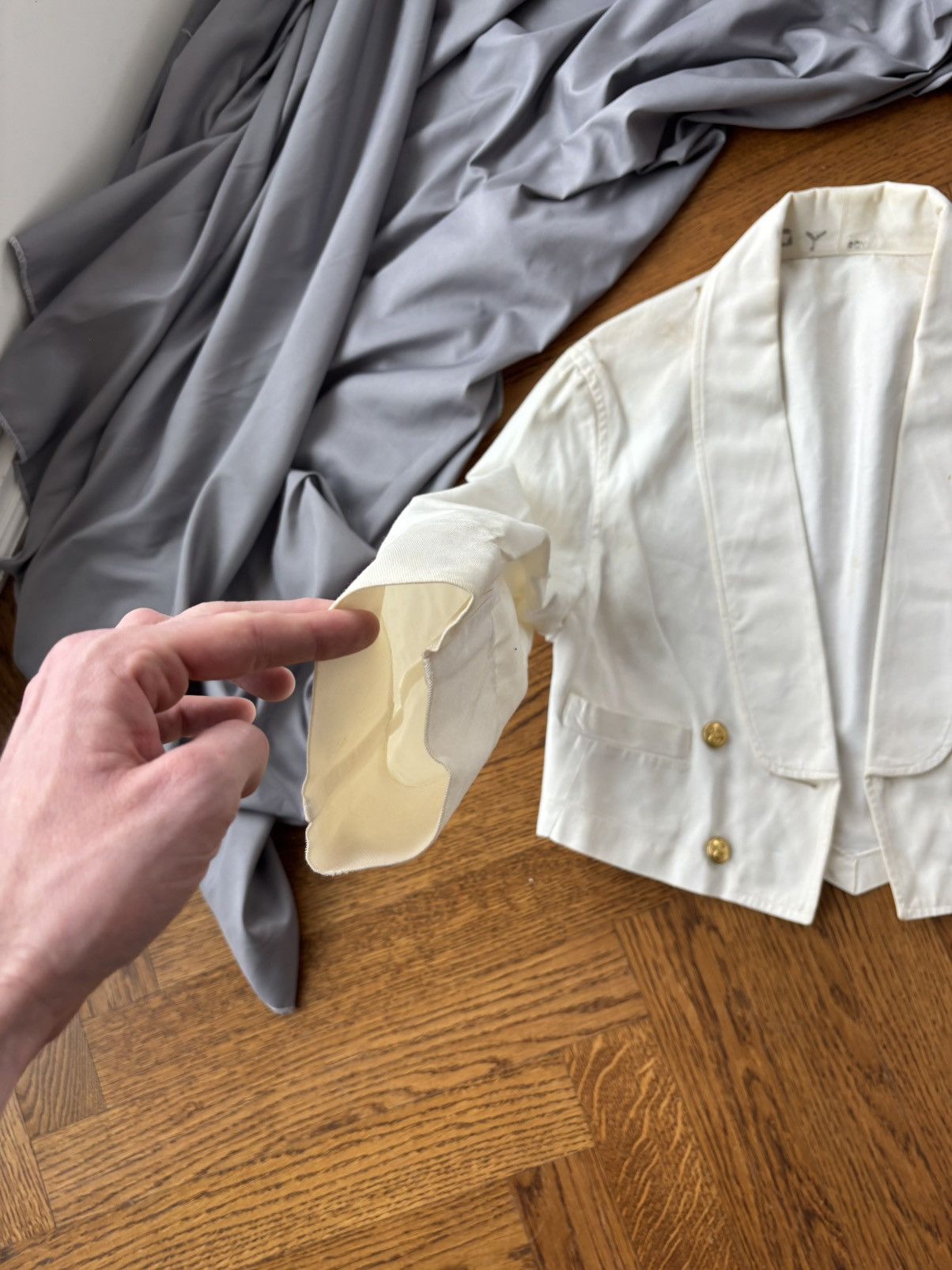 Vintage 1960s Vintage Royal Canadian Navy Service Blazer Cropped 50s Size XS / US 0-2 / IT 36-38 - 5 Thumbnail