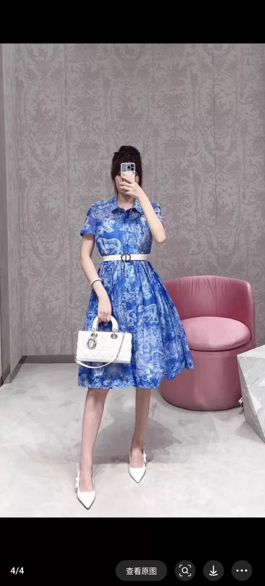 Dior Dior Zoo Animal Print Mid-Length Short Sleeve Shirt Dress Size S / US 4 / IT 40 - 8 Thumbnail
