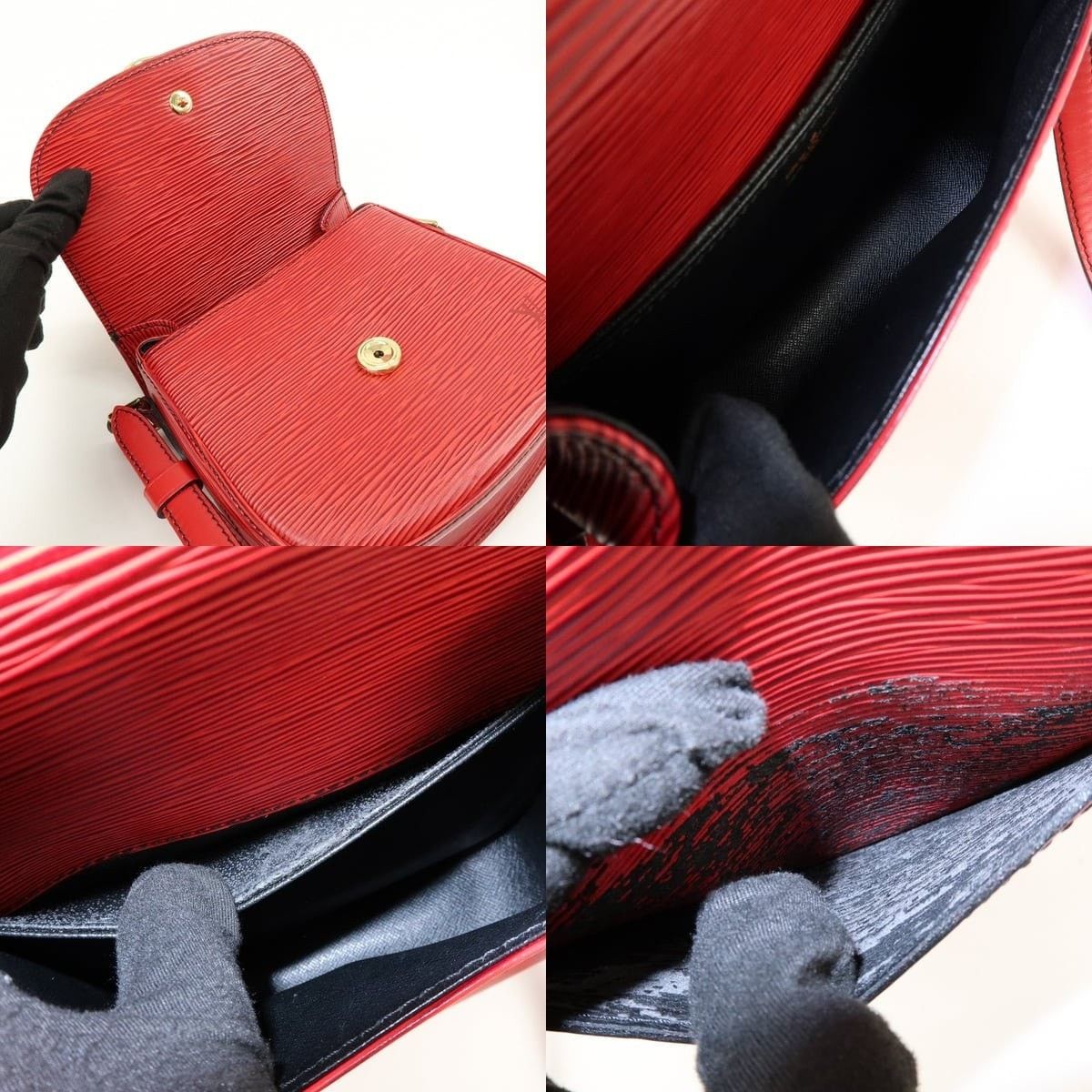 Louis Vuitton Louis Vuitton Epi Mini Saint Cloud Crossbody Bag Red Size ONE SIZE - 7 Thumbnail
