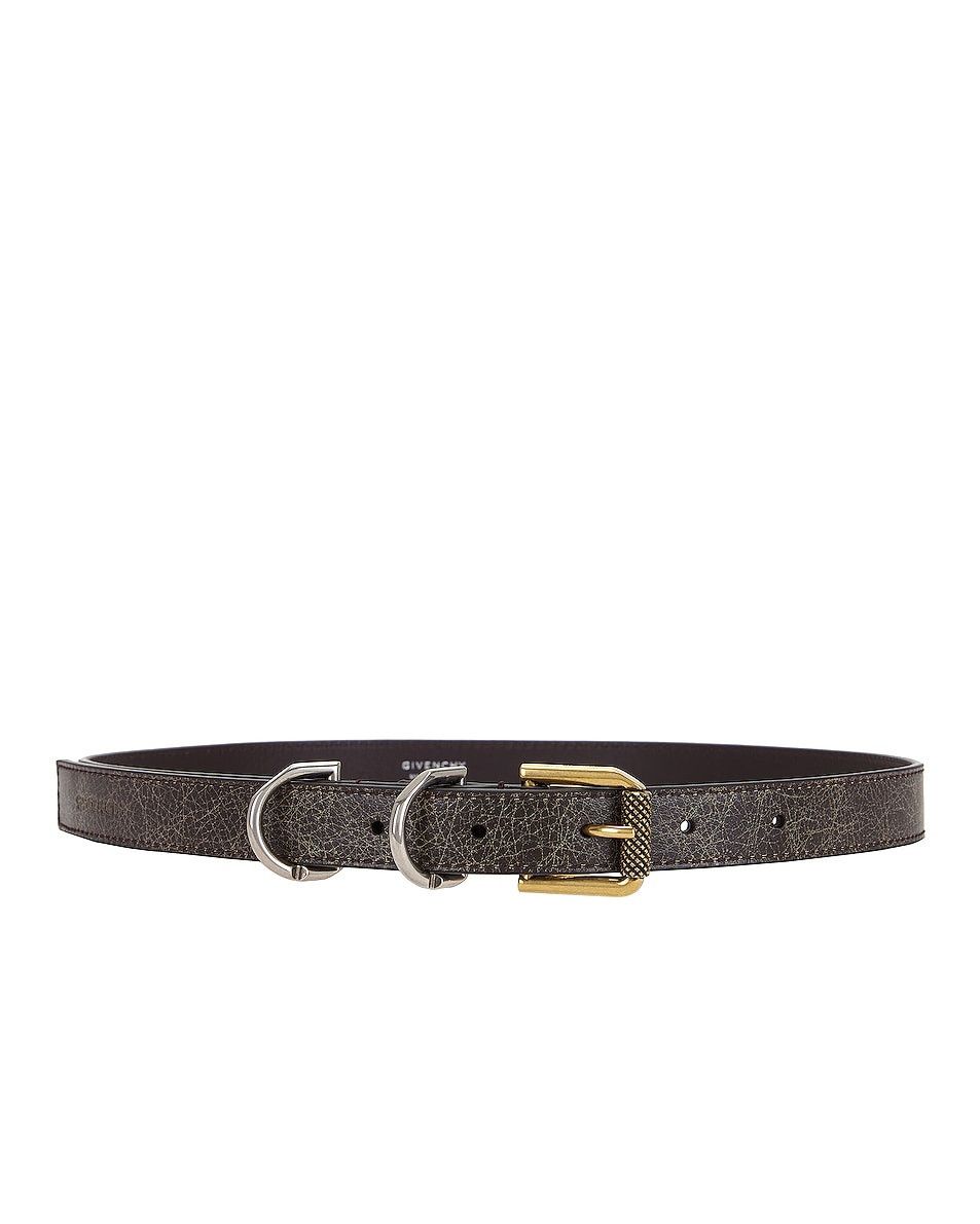 Givenchy o1w1db10525 Size: OS/20MM Voyou Buckle Belt in Brown Size ONE SIZE - 1 Thumbnail