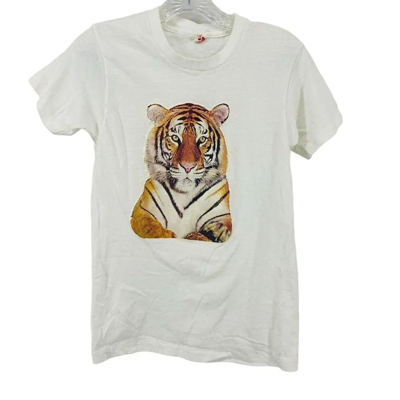 Hanes Vintage Hanes Single Stitch Tiger Graphic Tee Crew Neck S Size S / US 4 / IT 40 - 6 Thumbnail