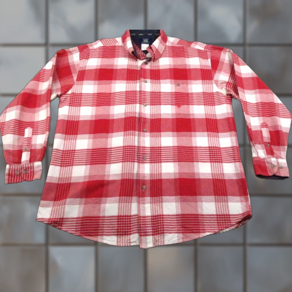 Wrangler Wrangler Shirt Mens XL Red White Plaid Button Down Western Cowboy Size US XL / EU 56 / 4 - 1 Thumbnail