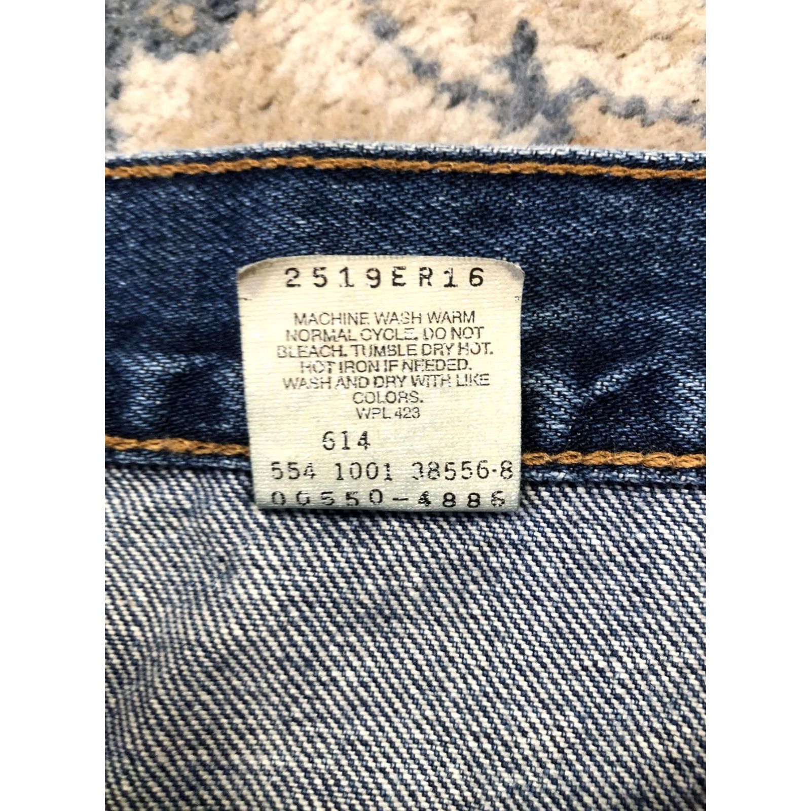 Levi's VINTAGE Levi's 550 Jeans Mens 34x30 Blue Relaxed Fit Made USA Denim 90s Size US 34 / EU 50 - 6 Thumbnail