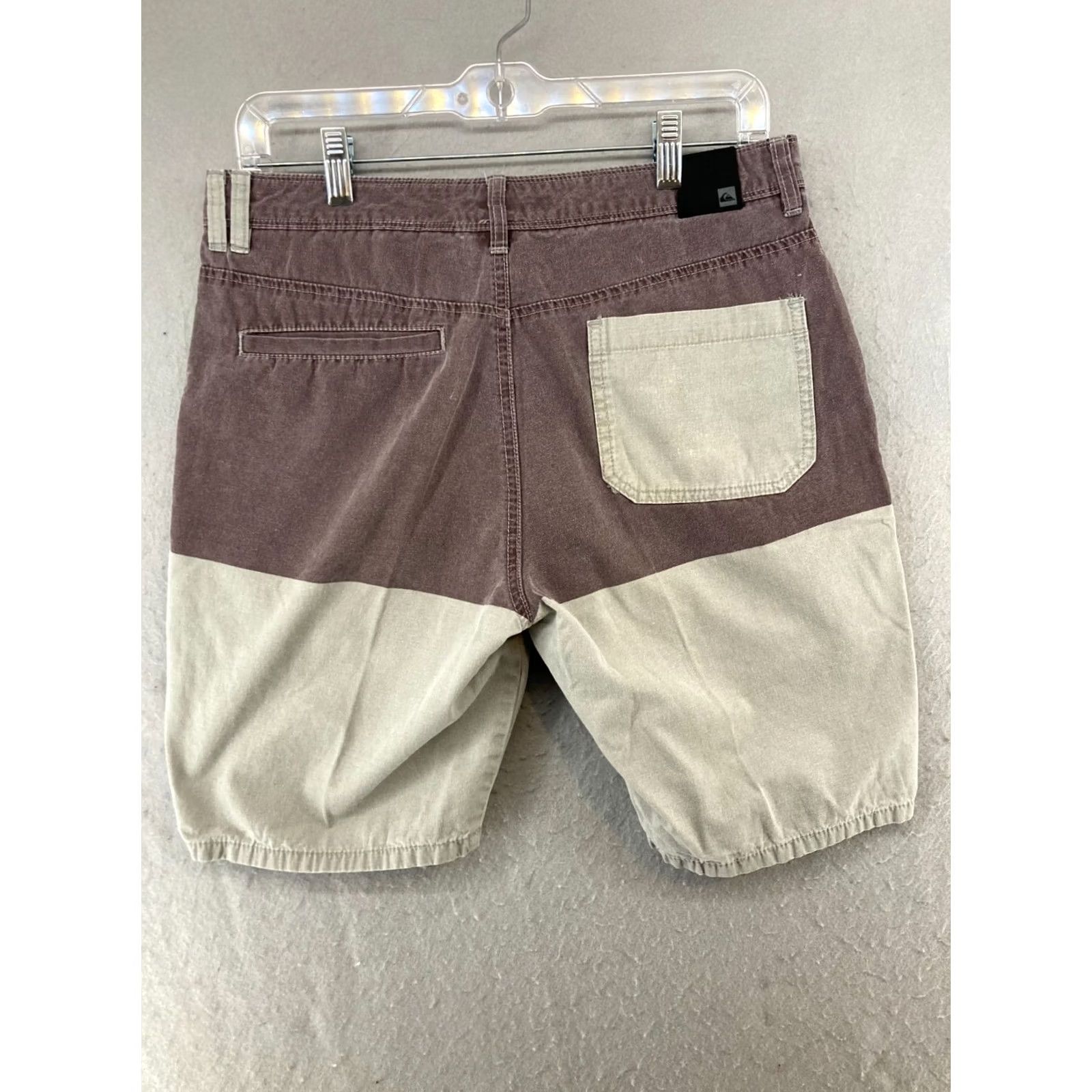 Quiksilver Quiksilver Mens Shorts Colorblock Brown 30 Canvas Cotton Quick Dry Pockets Beach 90s? Size US 30 / EU 46 - 7 Thumbnail