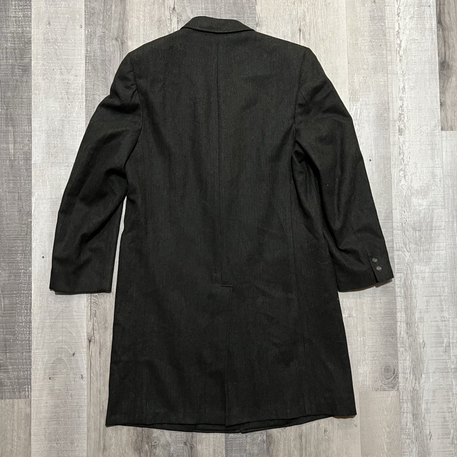 Vintage VTG Anderson Little Co Grey Herringbone Wool Overcoat 44 Size US L / EU 52-54 / 3 - 2 Thumbnail