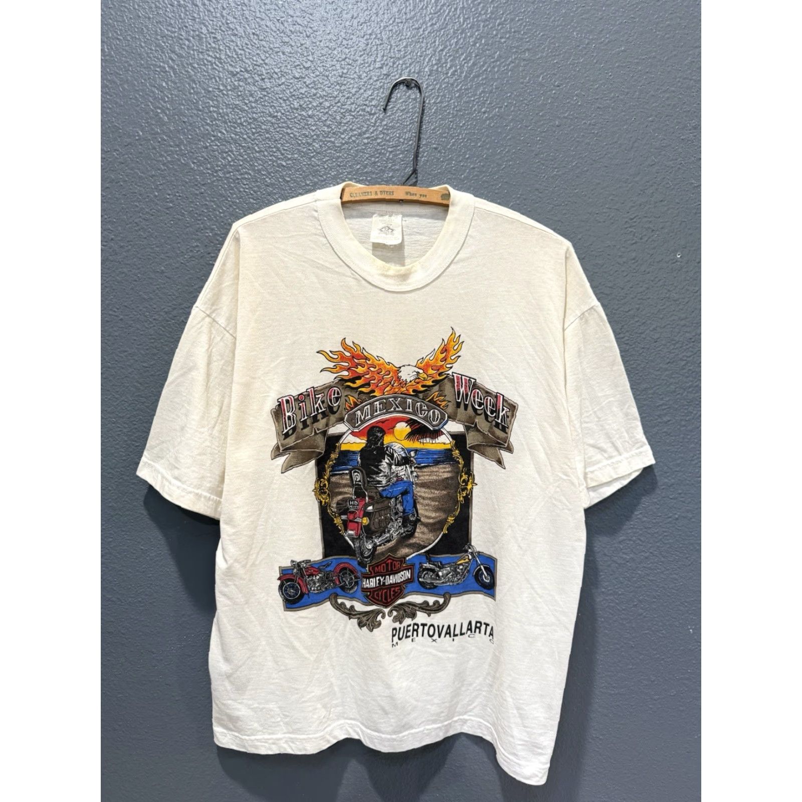 Harley Davidson VINTAGE Harley-Davidson White Tee Shirt XL Men 90s 7/10 Size US XL / EU 56 / 4 - 3 Thumbnail