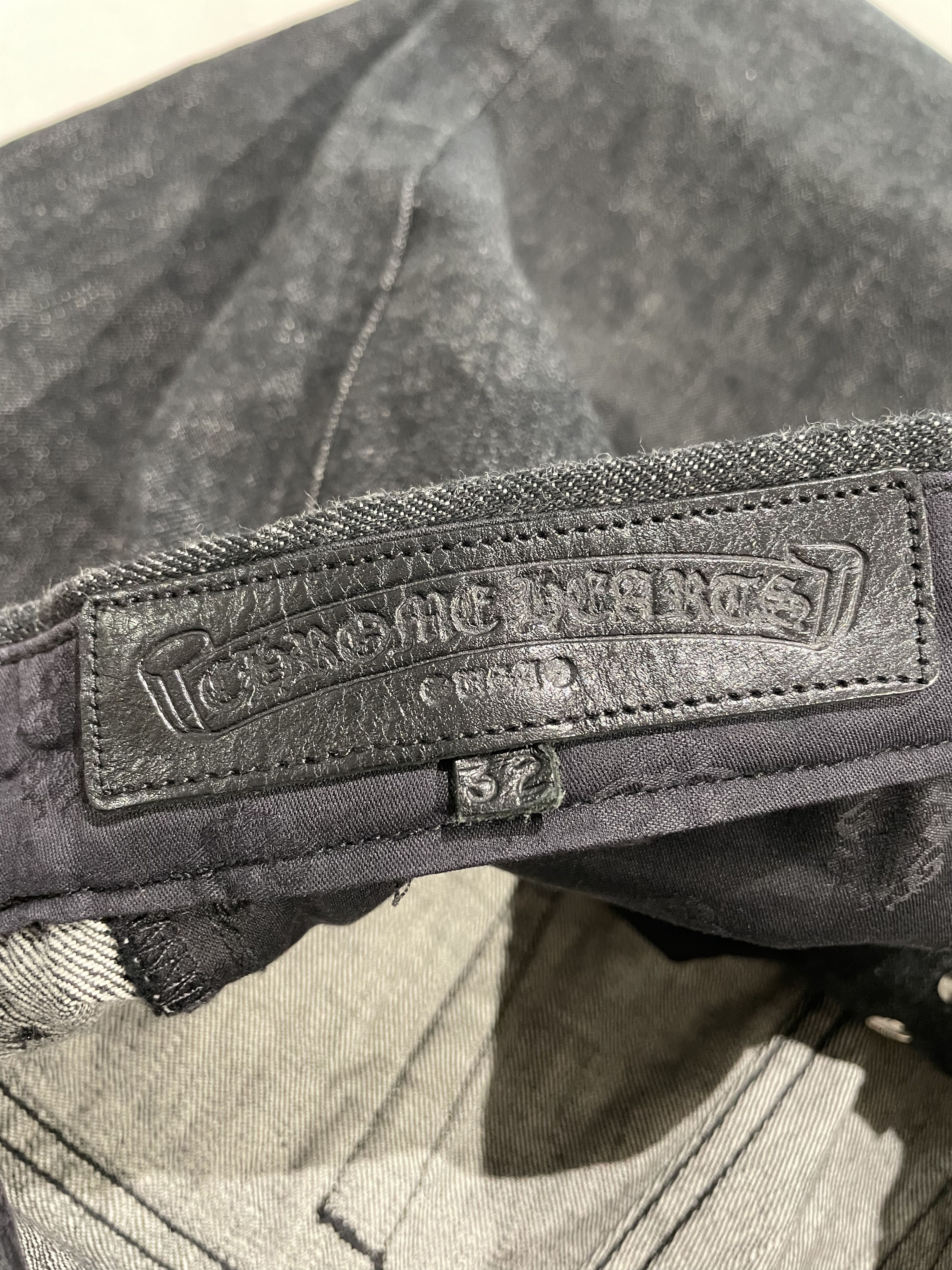 Chrome Hearts Chrome Hearts Black Star Leather Patch Dark Grey Jeans Size US 32 / EU 48 - 10 Thumbnail