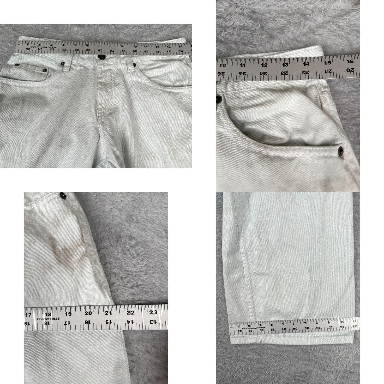 Vintage Motel Jeans Womens Blue Denim 26 30x29 Mid Rise Wide Leg 100% Cotton Distressed Size 26" / US 2 / IT 38 - 9 Thumbnail