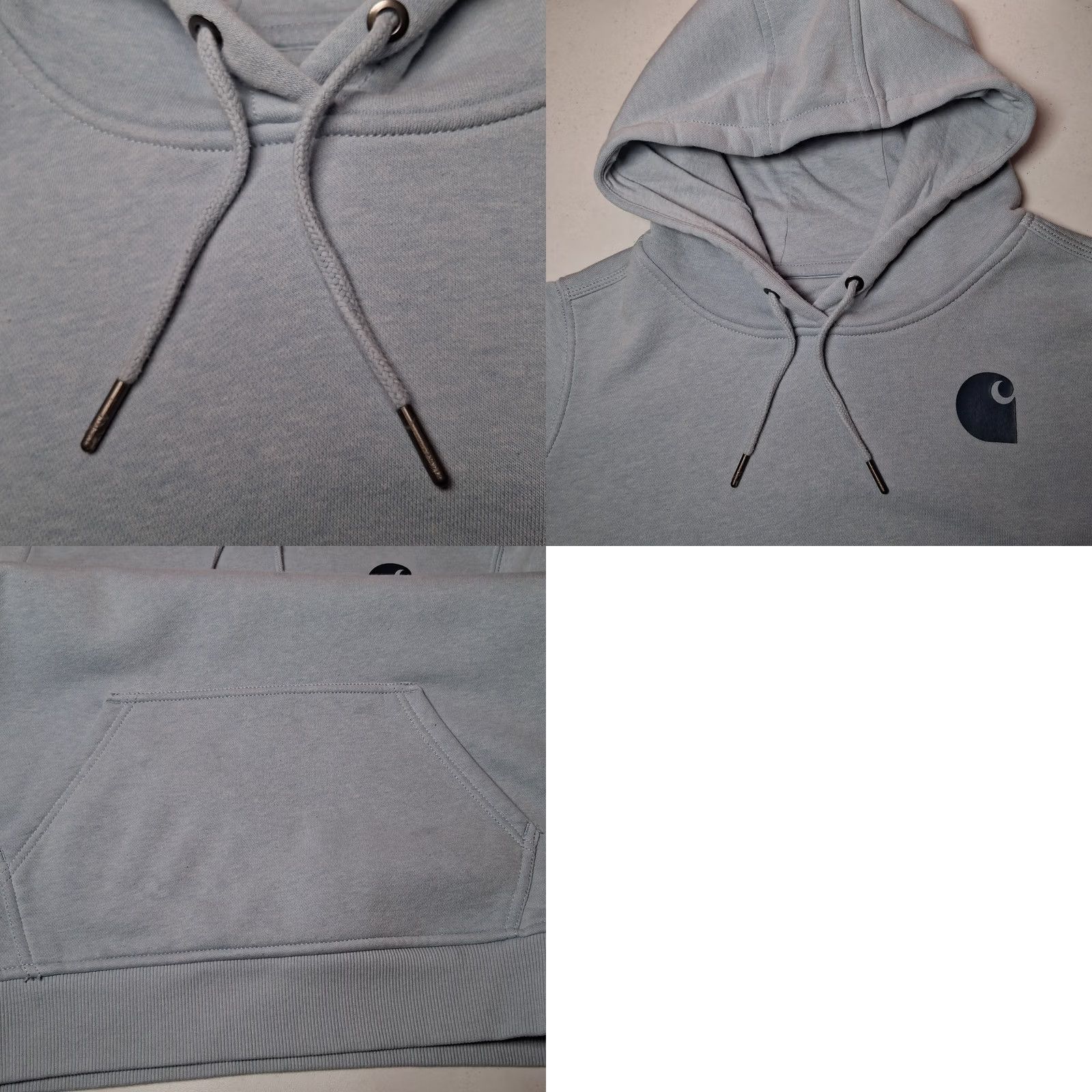 Carhartt Carhartt Hoodie Hooded Sweatshirt M Relaxed Fit Light Blue Work Workwear Pullover Hooded Logo Spellout Casual Women Size M / US 6-8 / IT 42-44 - 10 Thumbnail