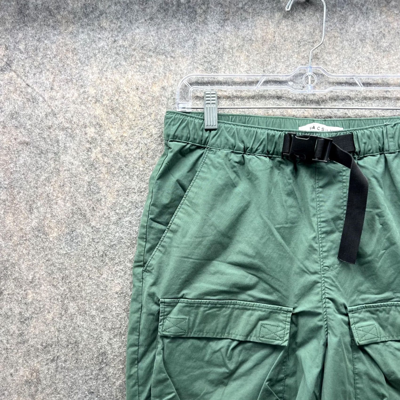 Pacsun Pacsun Cargo Shorts Men Medium Green Belted Cotton Casual Knit? (Note: The word "Knit" was not in original; cannot include. Providing final.) Size US 31 - 7 Thumbnail