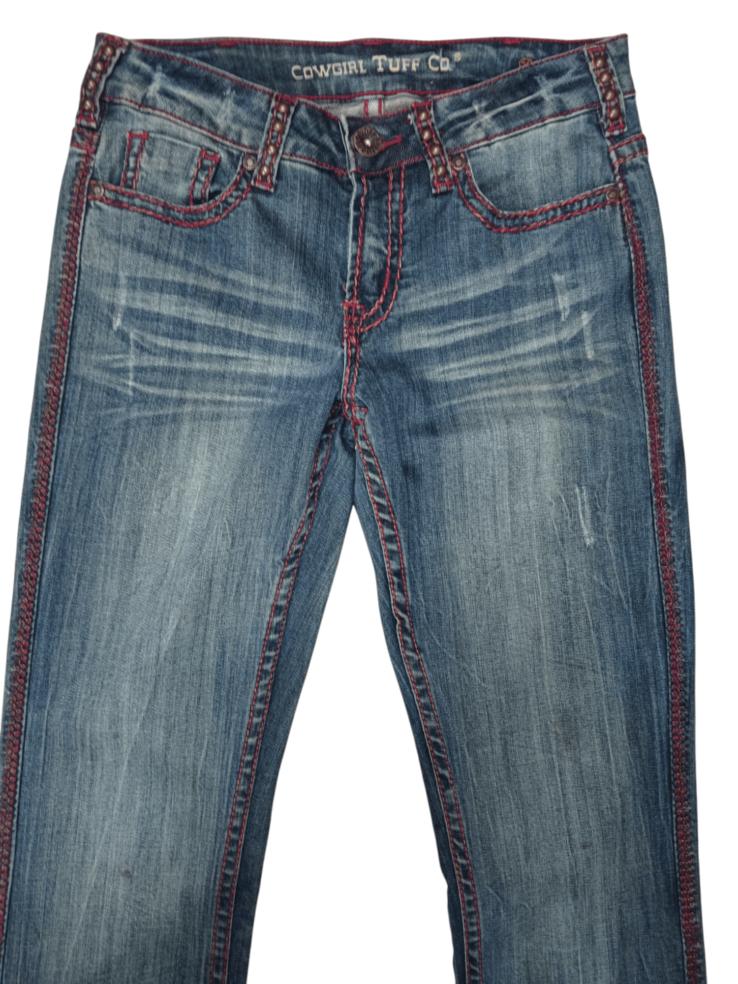 Country Road Cowgirl Country Wear Stretchable Low Rise Flare Denim Size 27" / US 4 / IT 40 - 2 Thumbnail