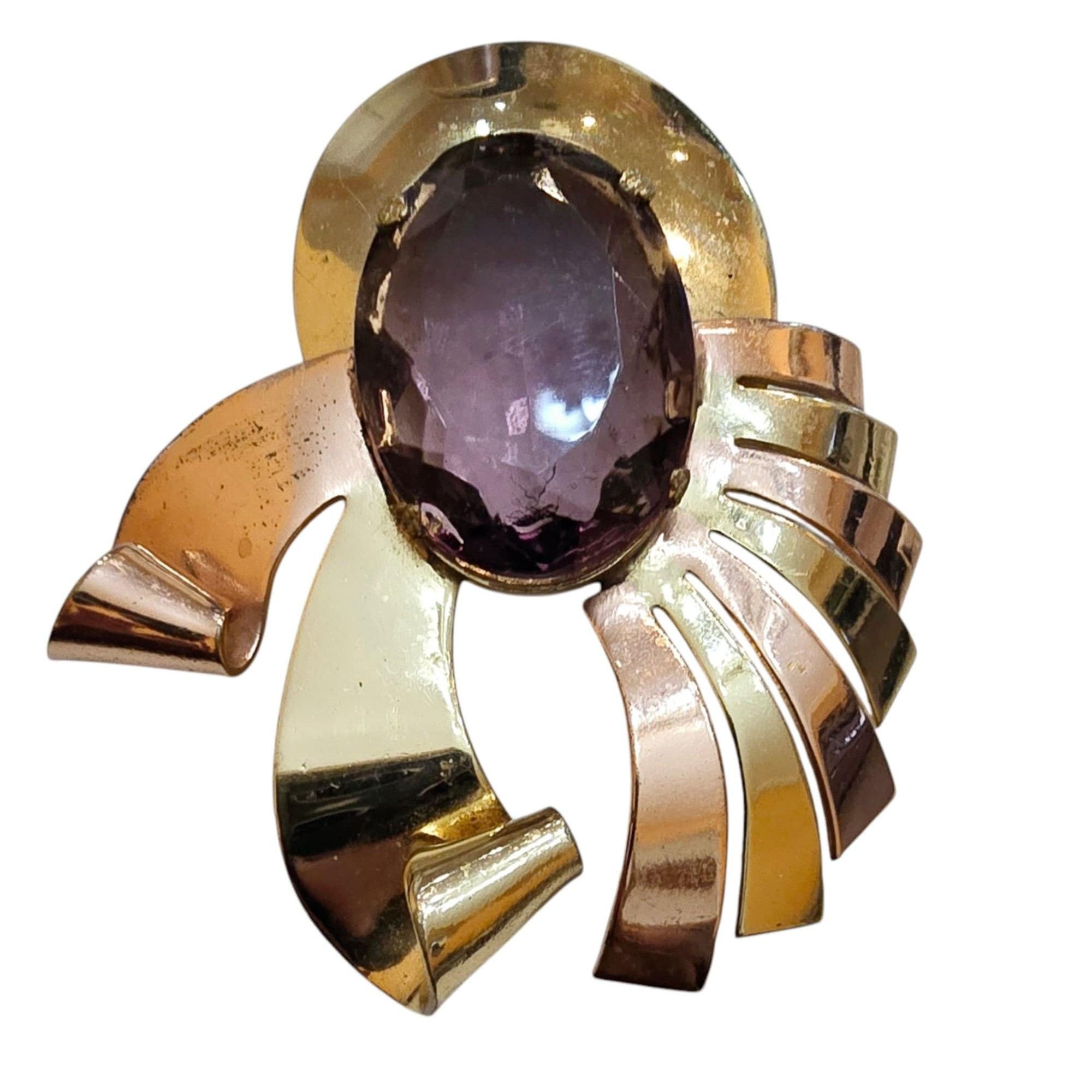 Vintage Vintage Faceted Unsigned Coro Faceted Glass Dress Clip Size ONE SIZE - 1 Thumbnail