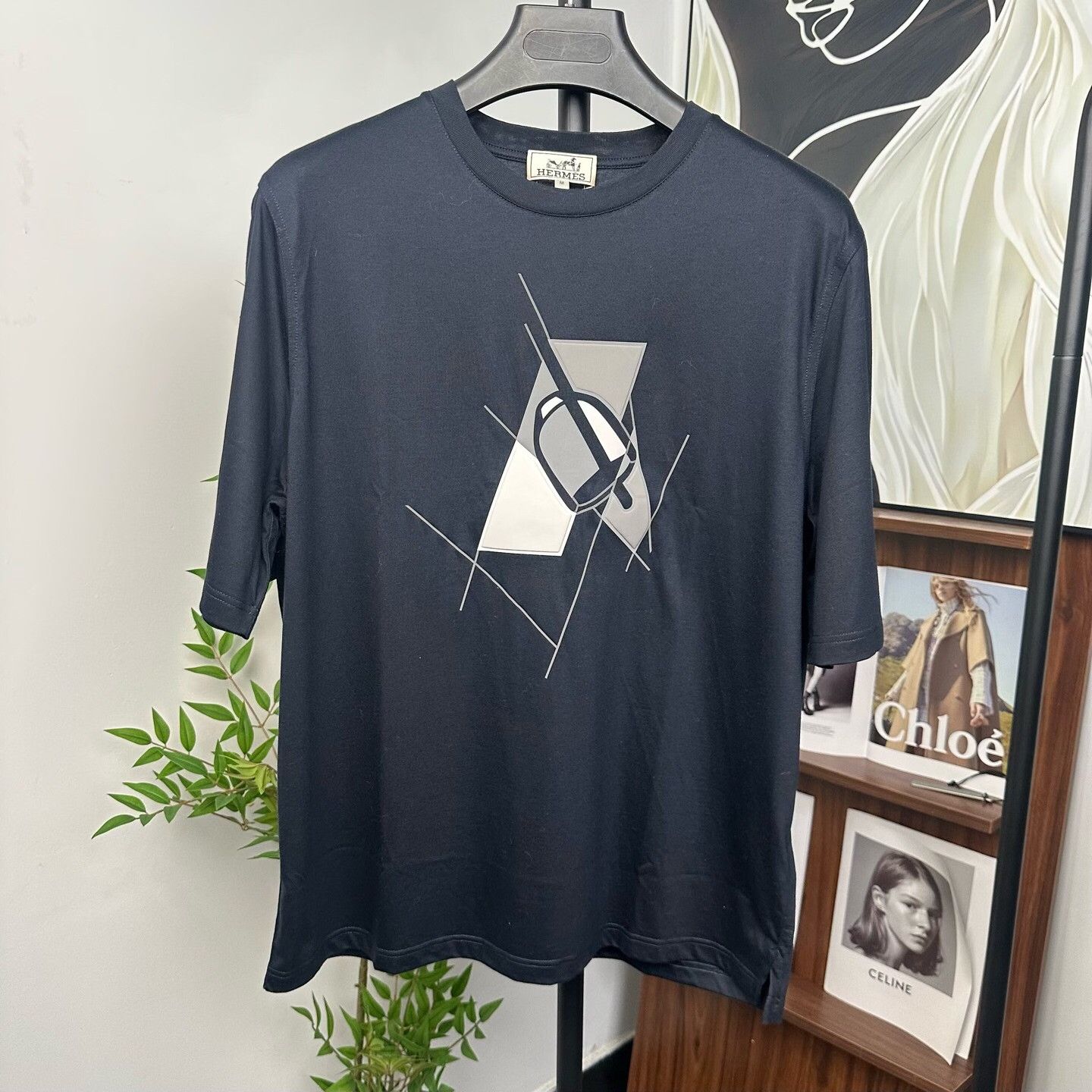 Hermes Hermes Printed Graphic Blue T-Shirt m Men Size US M / EU 48-50 / 2 - 1 Thumbnail